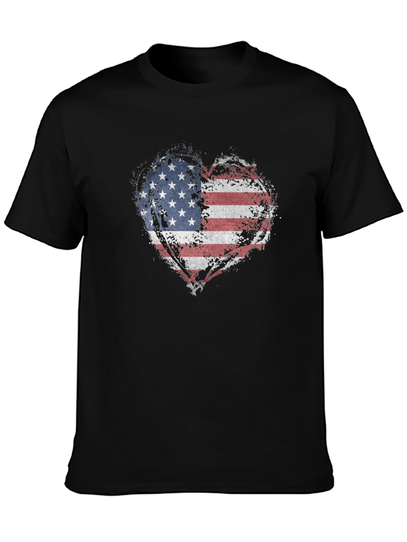 USA Flag Heart Graphic T-Shirt