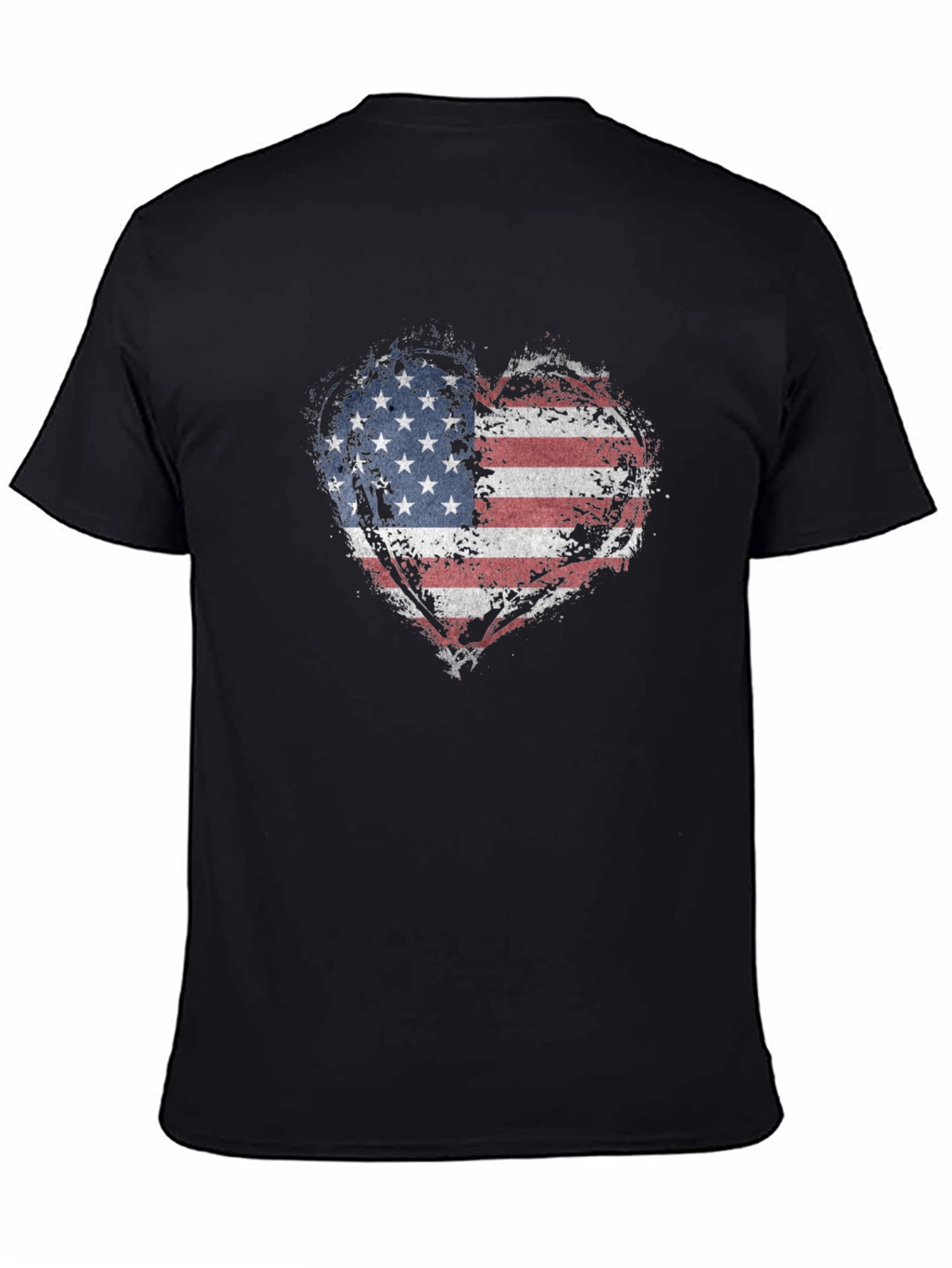 USA Flag Heart Graphic T-Shirt