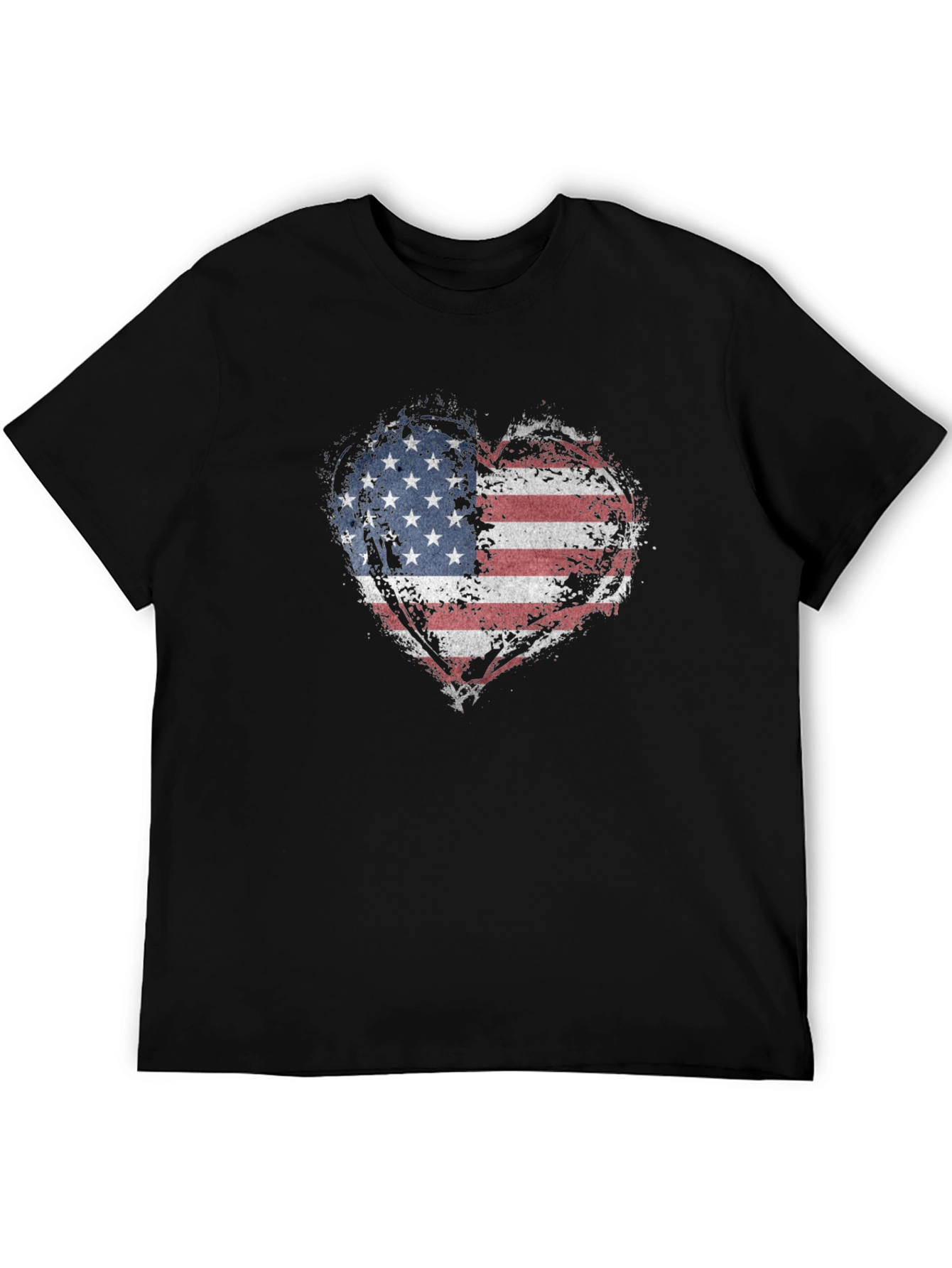 USA Flag Heart Graphic T-Shirt