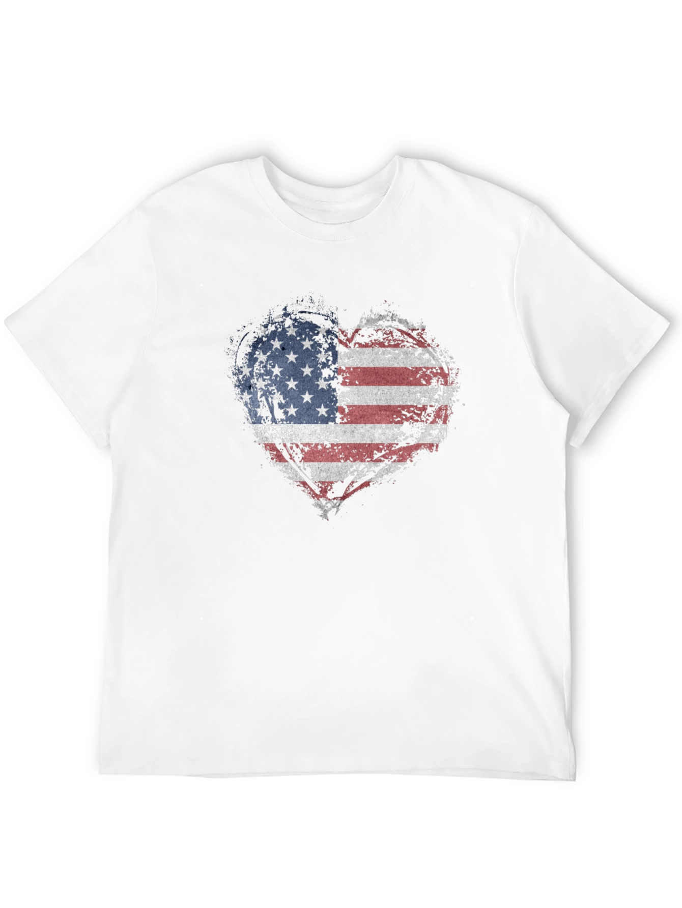 USA Flag Heart Graphic T-Shirt