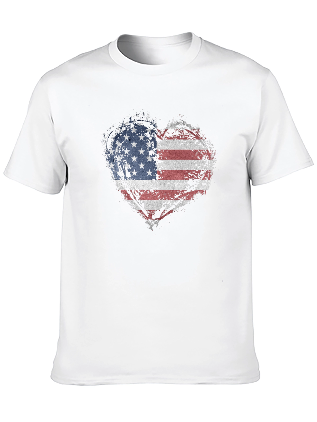 USA Flag Heart Graphic T-Shirt