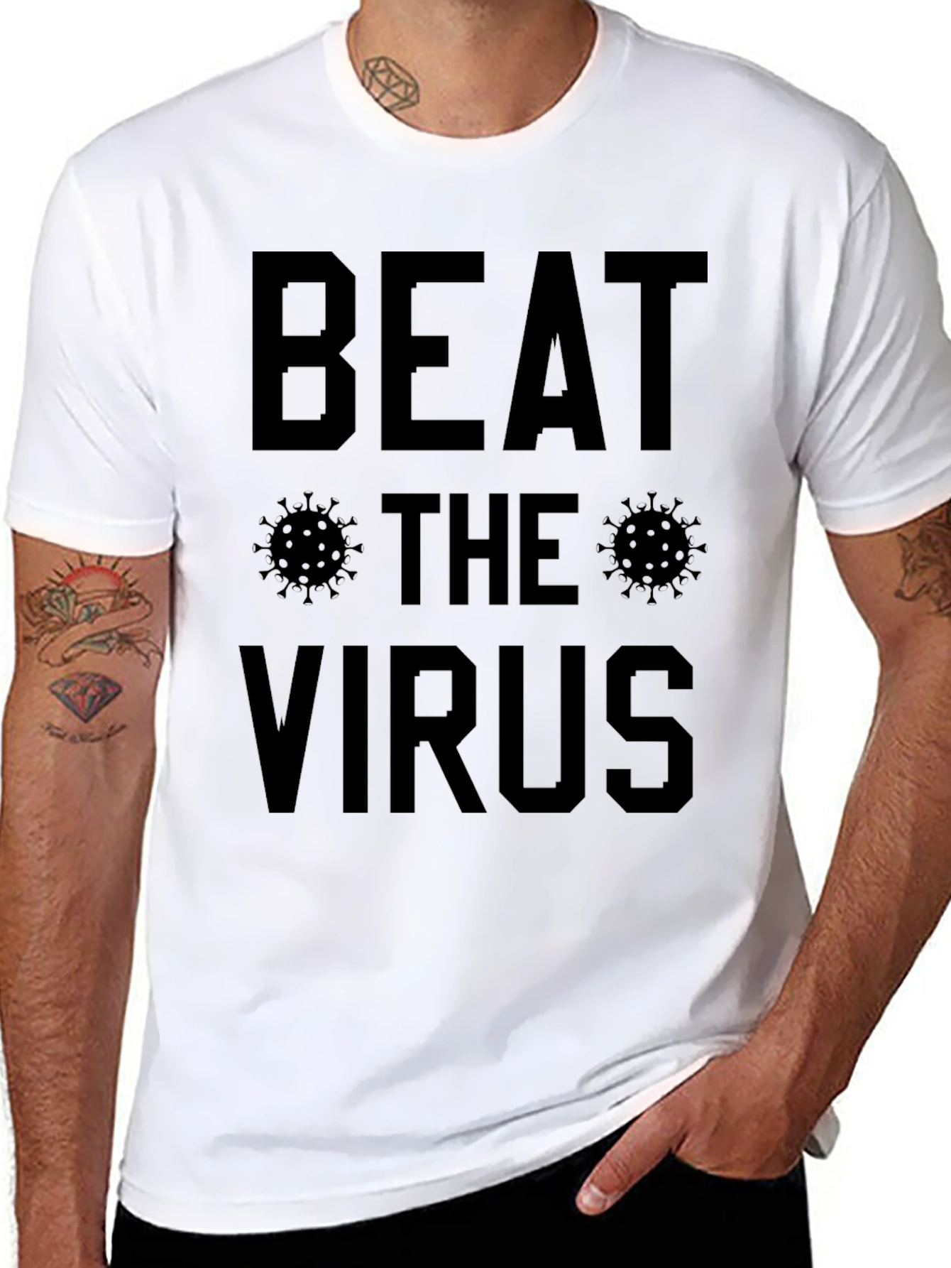Beat The Virus Graphic Tee - Black