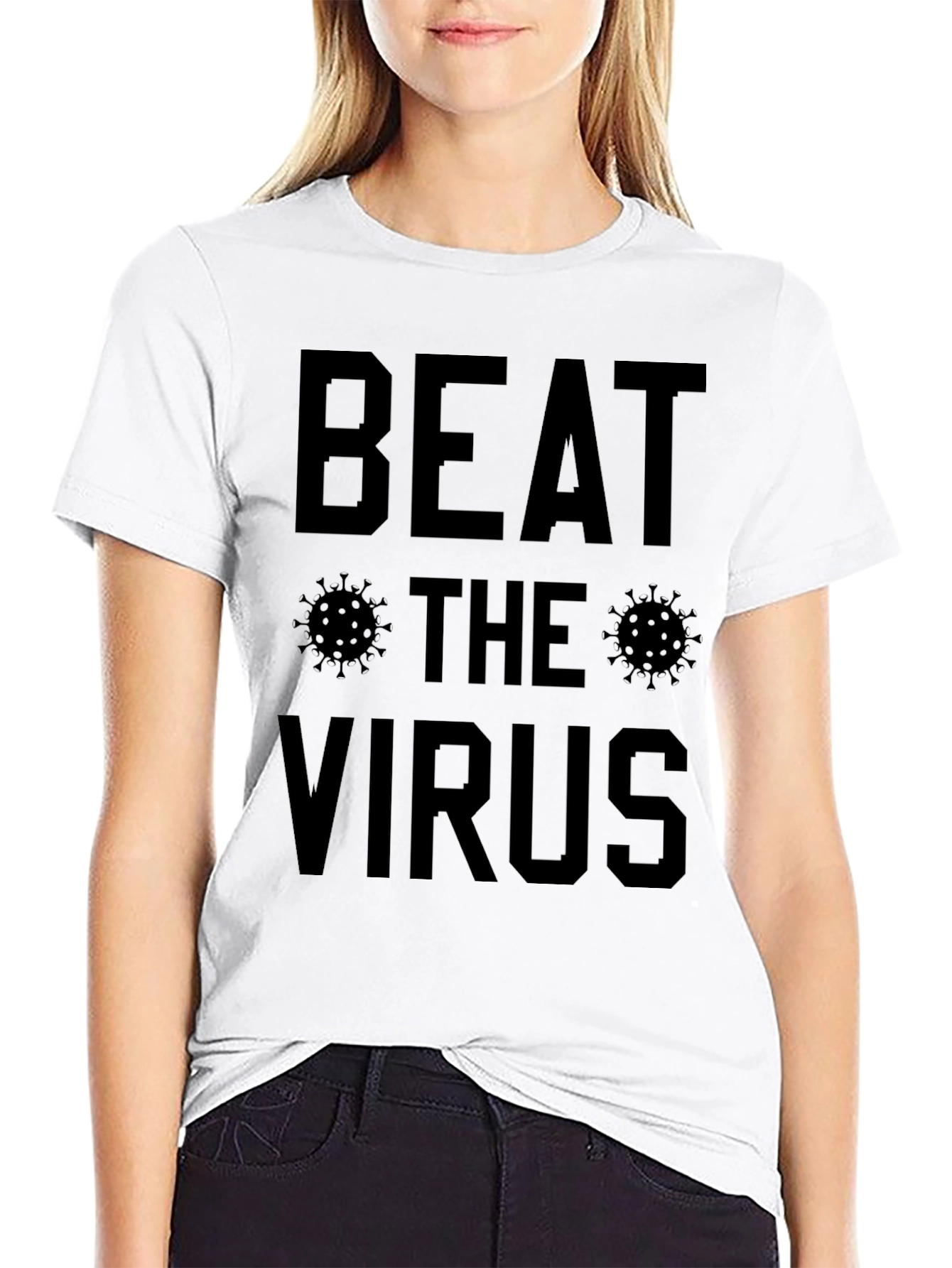 Beat The Virus Graphic Tee - Black