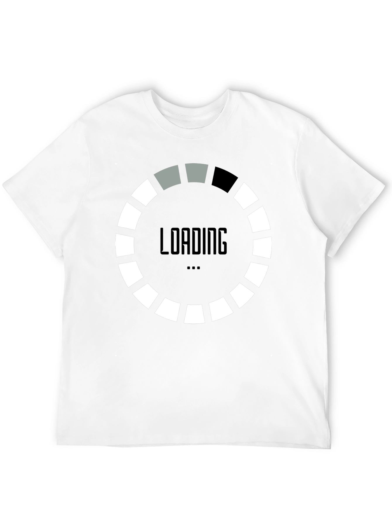 Loading Screen Graphic Tee - Black Cotton Shirt