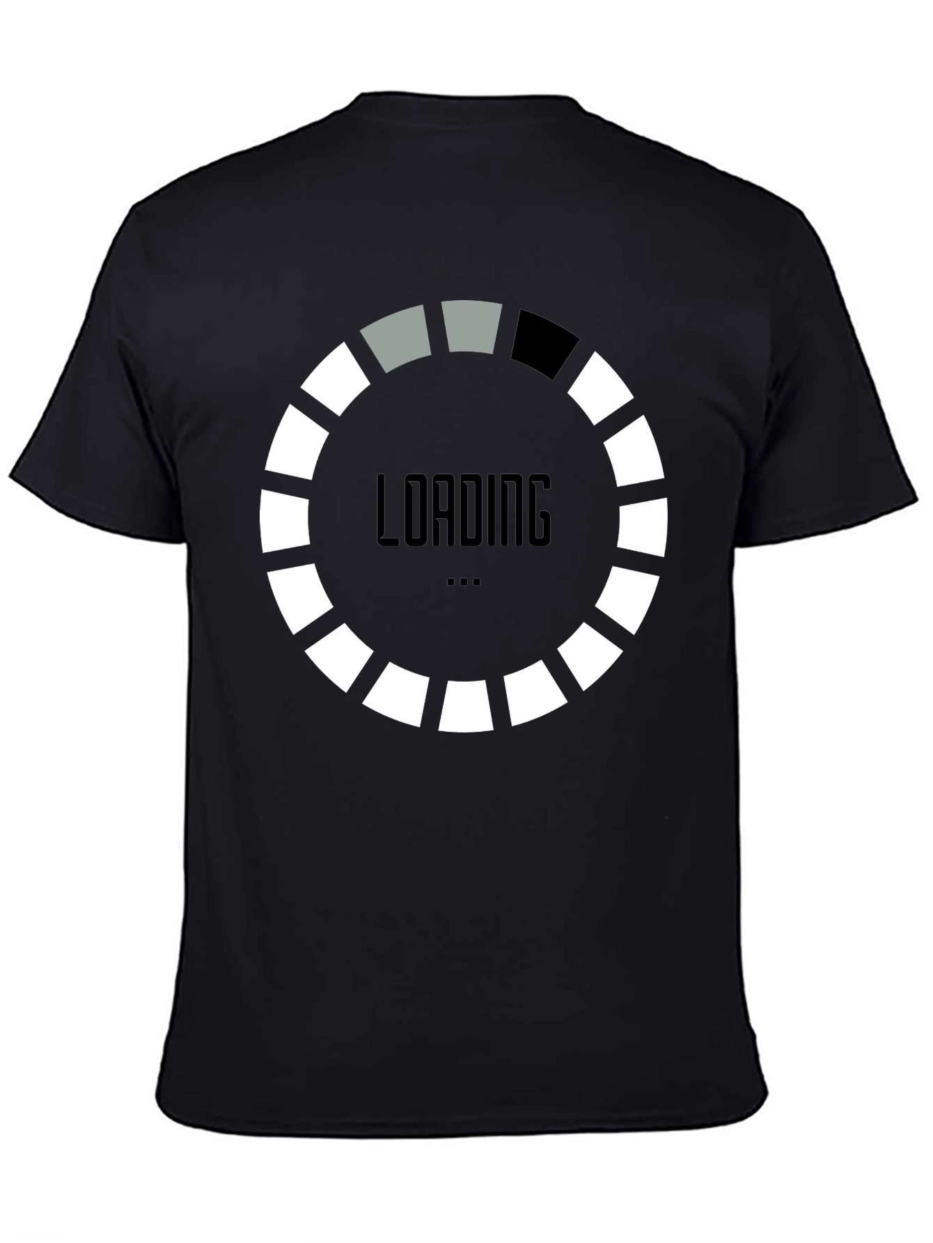 Loading Screen Graphic Tee - Black Cotton Shirt