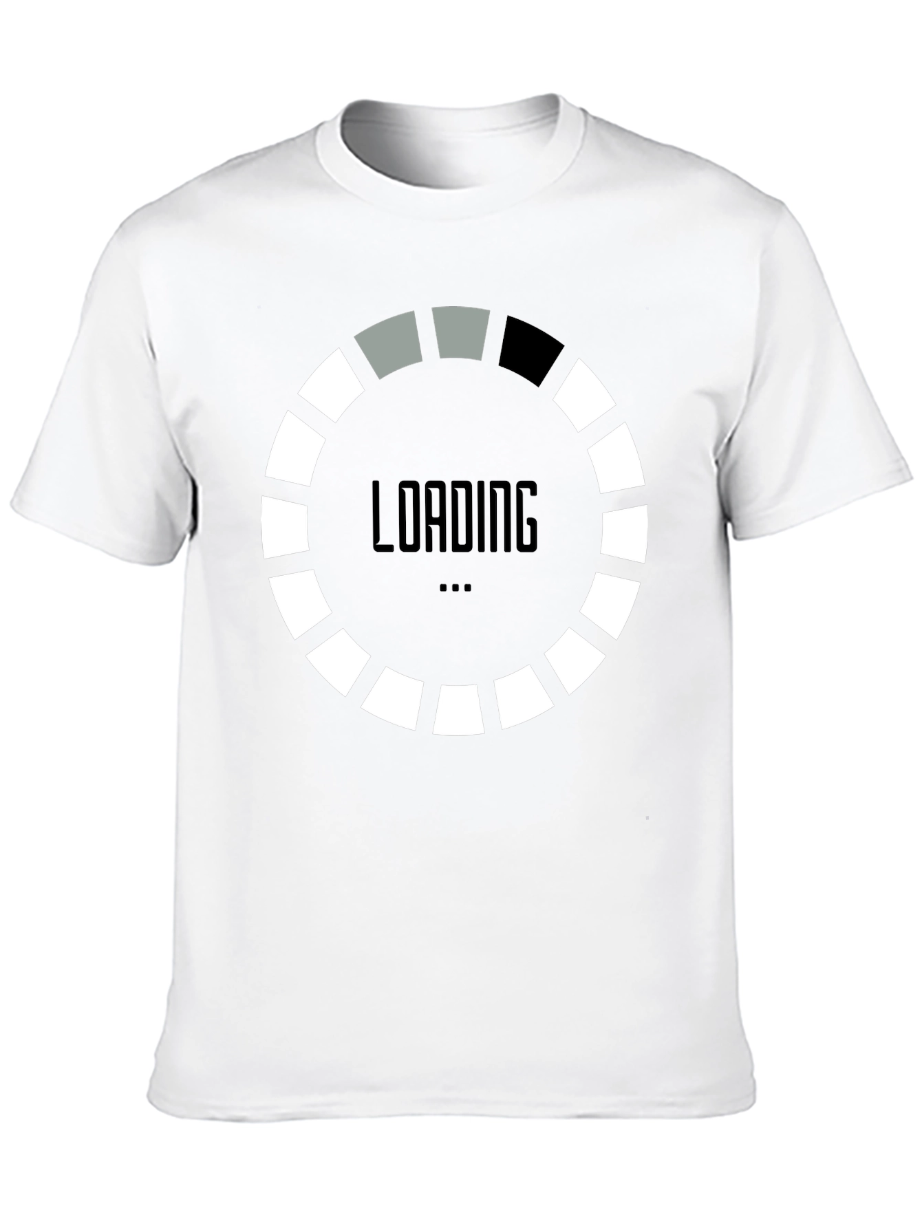 Loading Screen Graphic Tee - Black Cotton Shirt