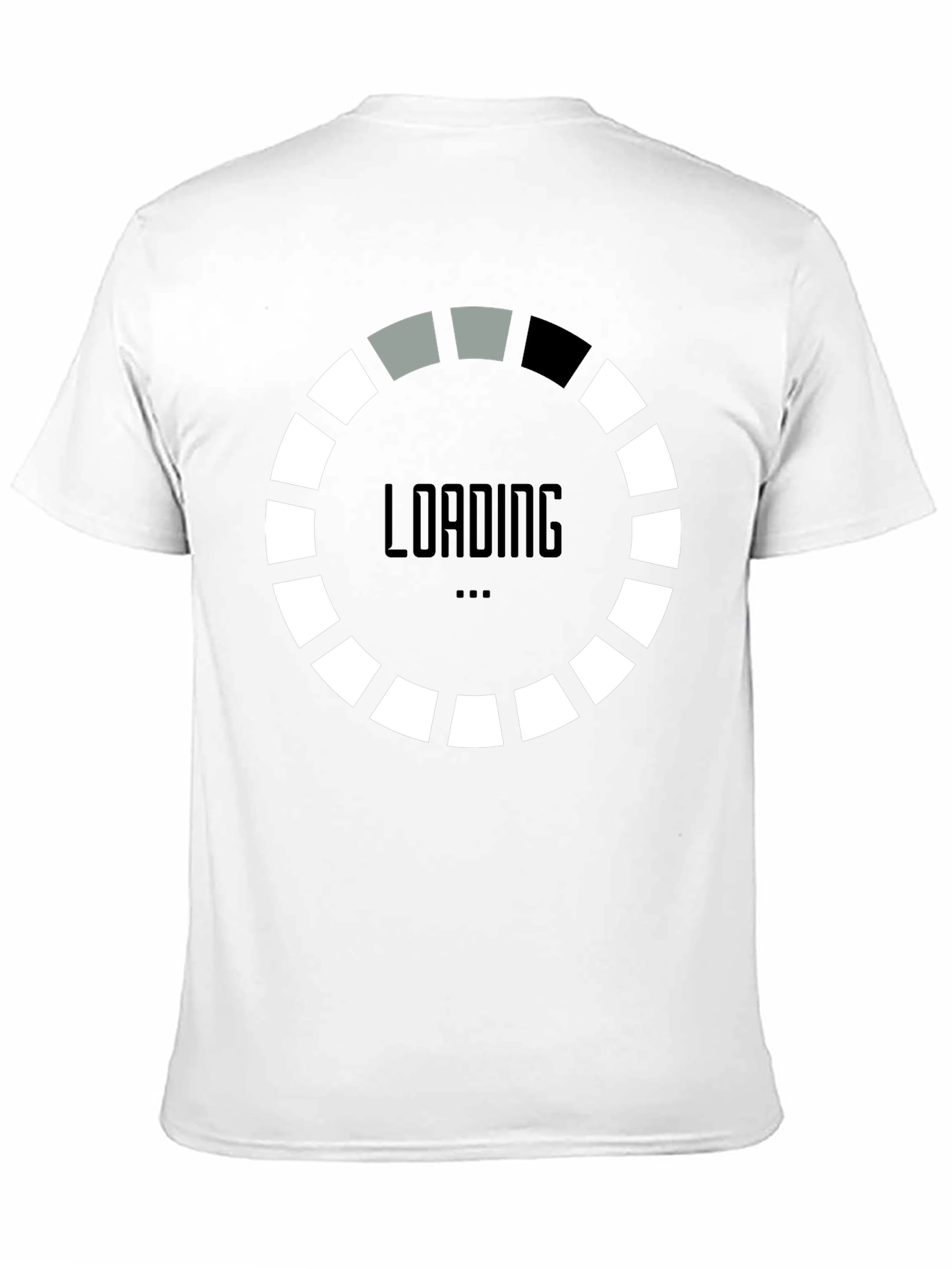 Loading Screen Graphic Tee - Black Cotton Shirt