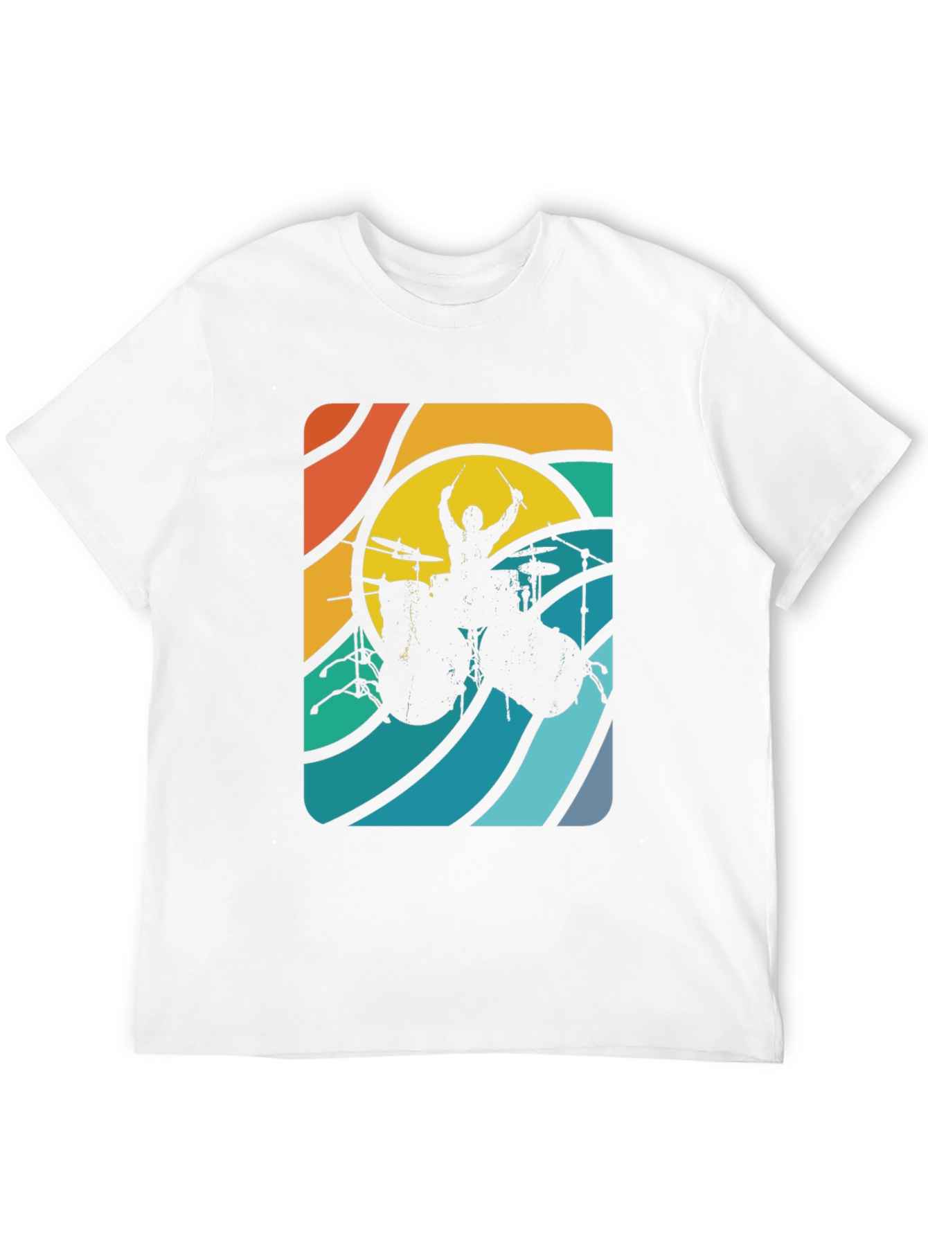 Retro Drummer Graphic Tee - Cool Musician T-Shirt