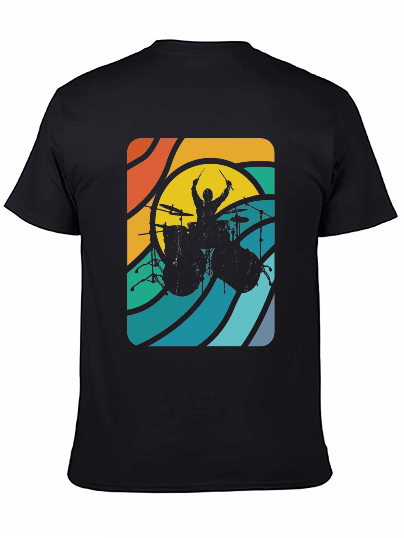 Retro Drummer Graphic Tee - Cool Musician T-Shirt