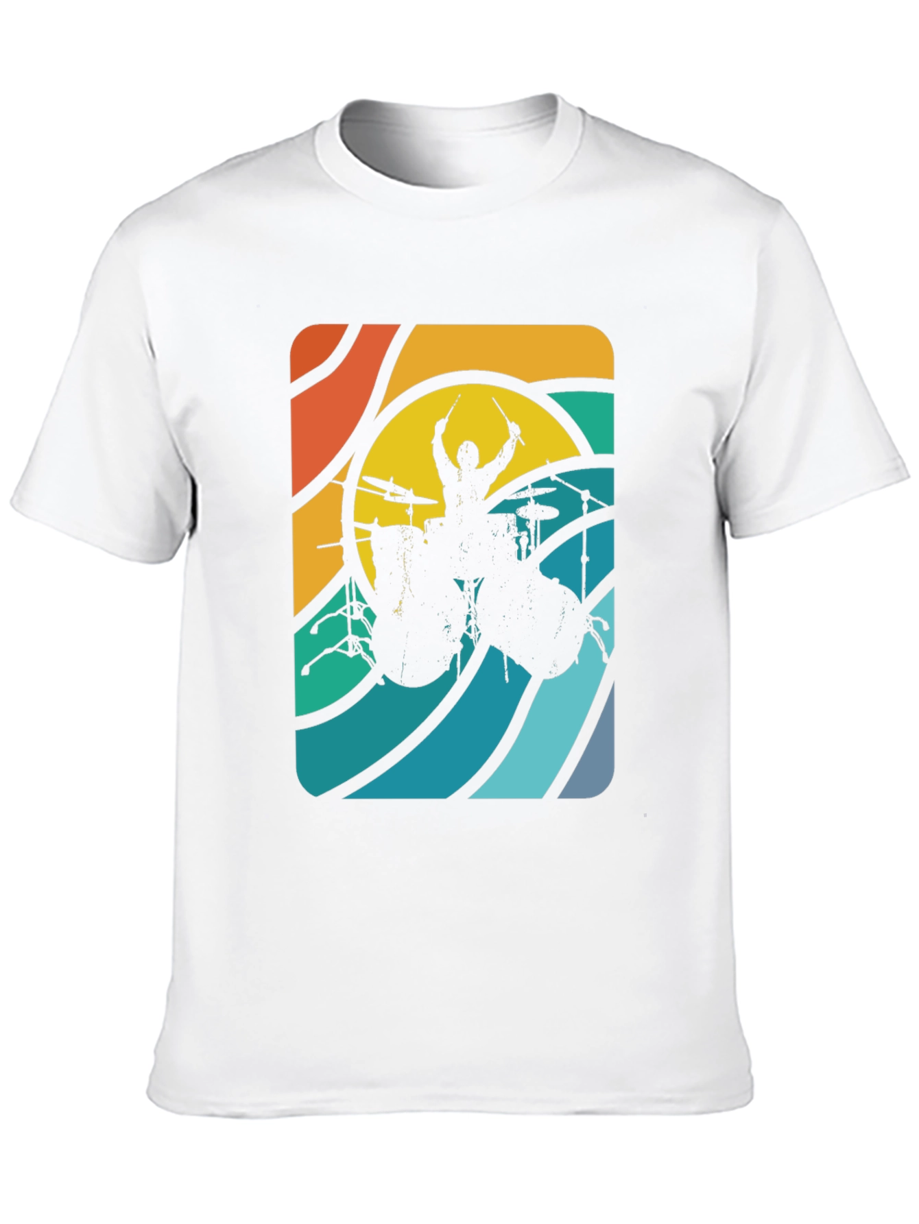 Retro Drummer Graphic Tee - Cool Musician T-Shirt