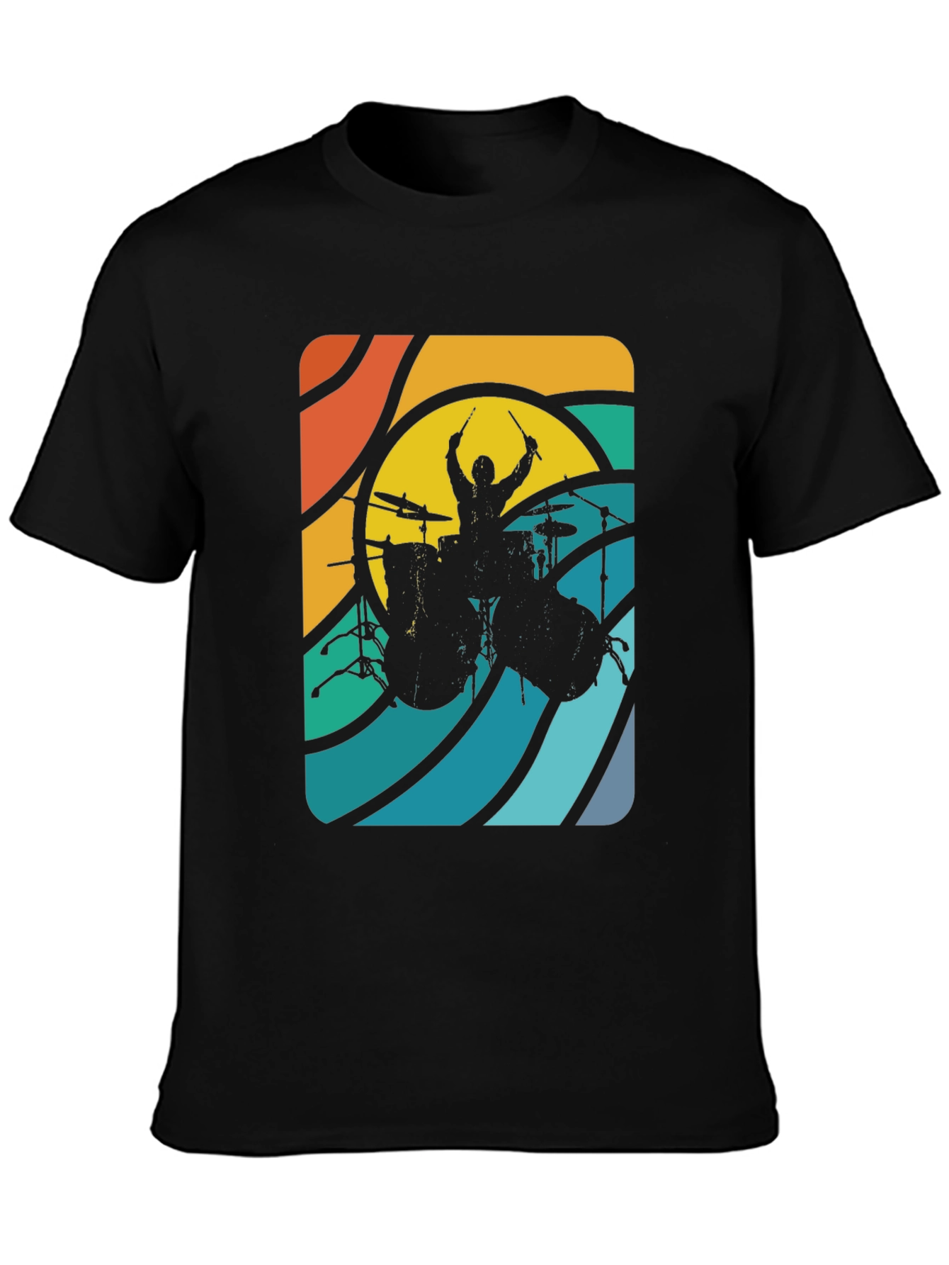 Retro Drummer Graphic Tee - Cool Musician T-Shirt
