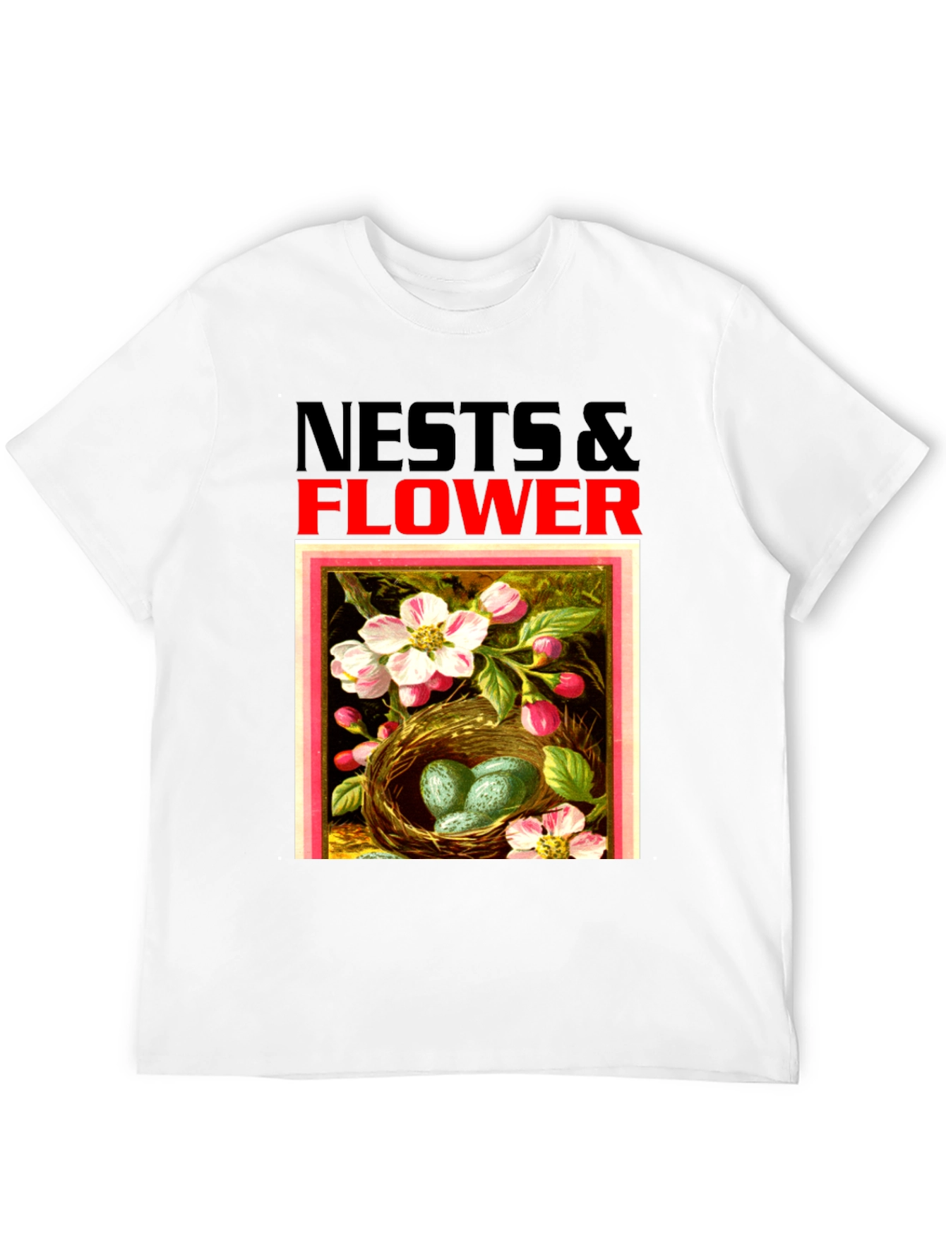 Nests & Flower Graphic T-Shirt