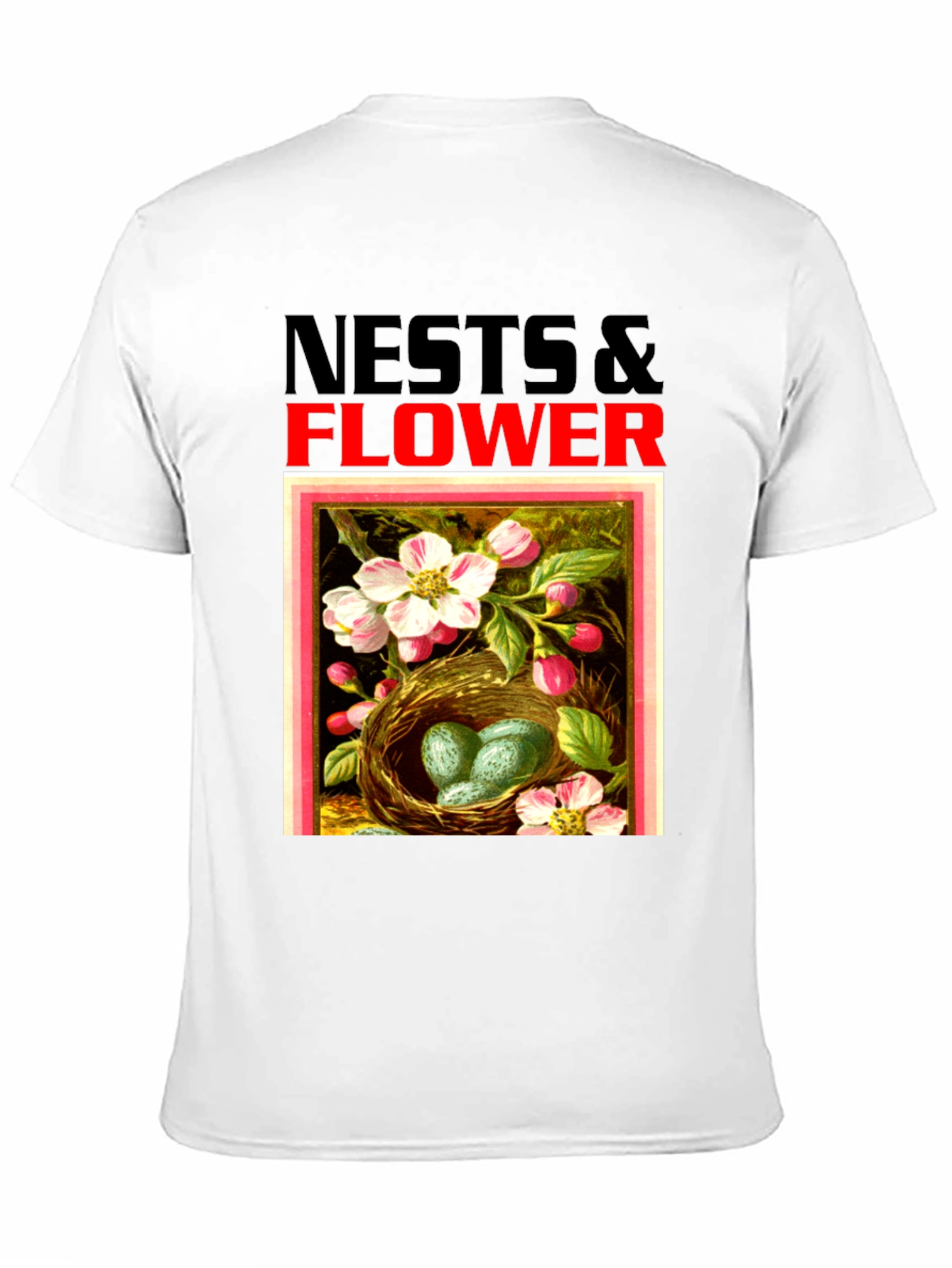 Nests & Flower Graphic T-Shirt