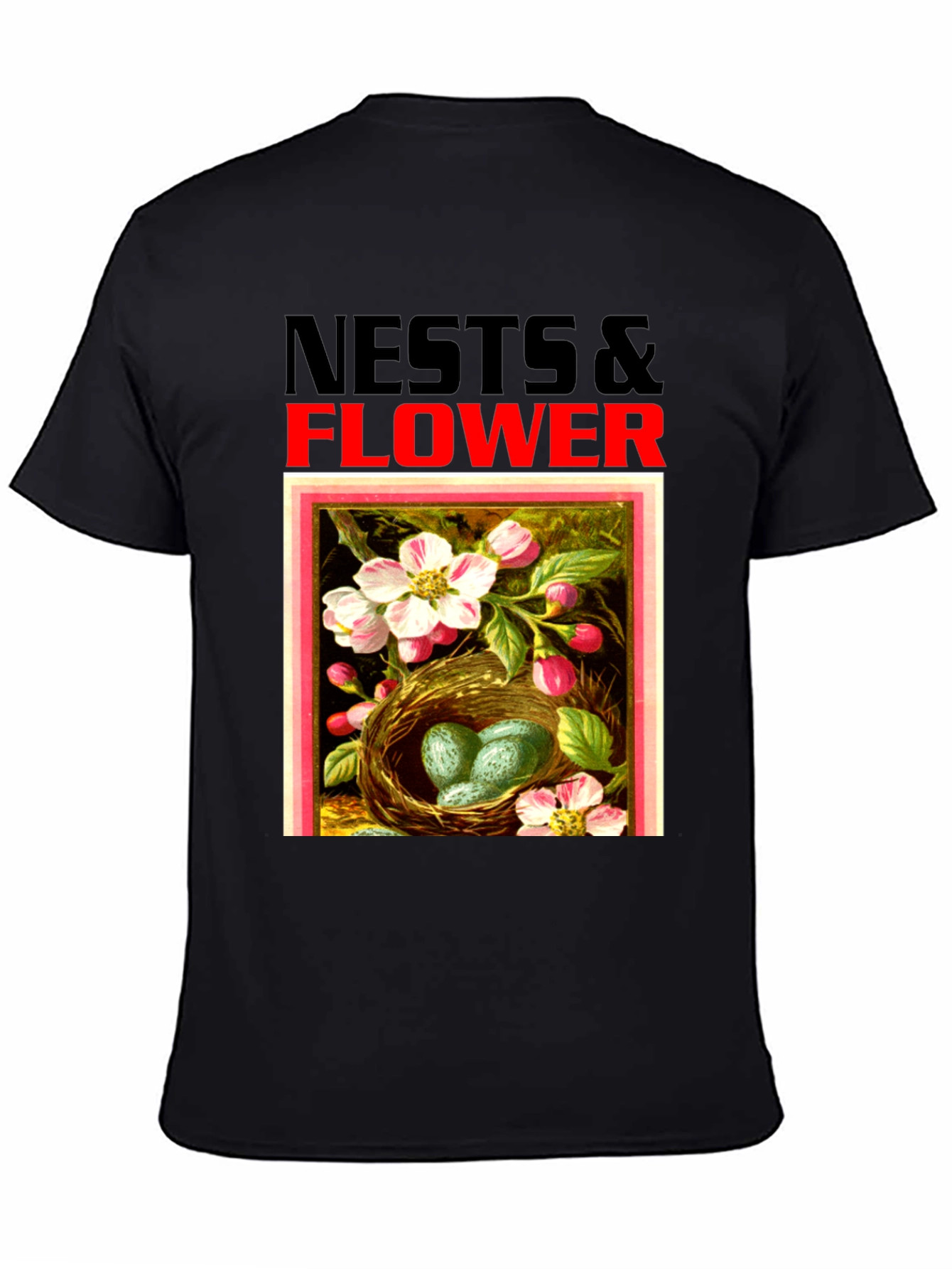Nests & Flower Graphic T-Shirt