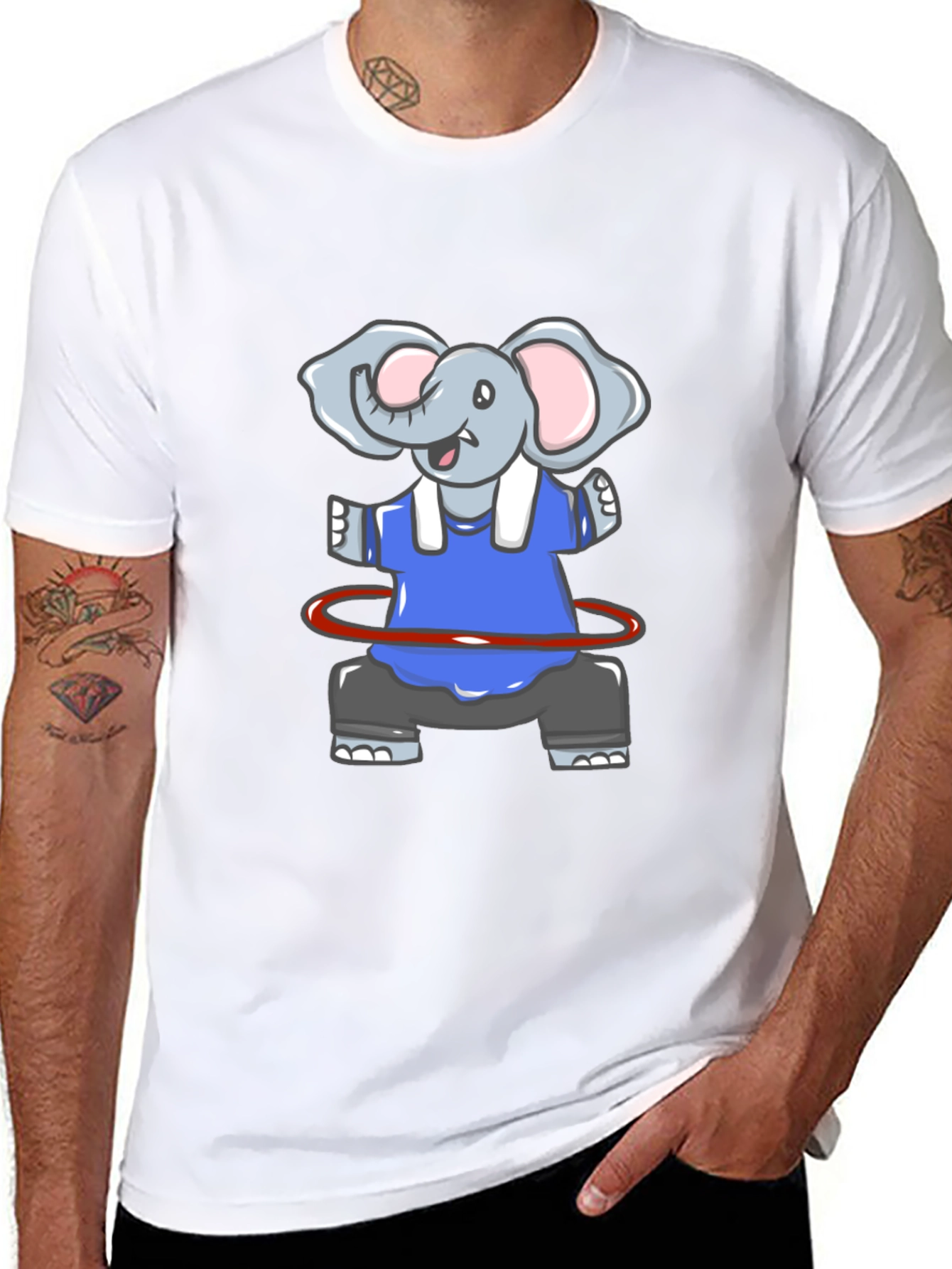 Cute Elephant Hula Hoop T-Shirt