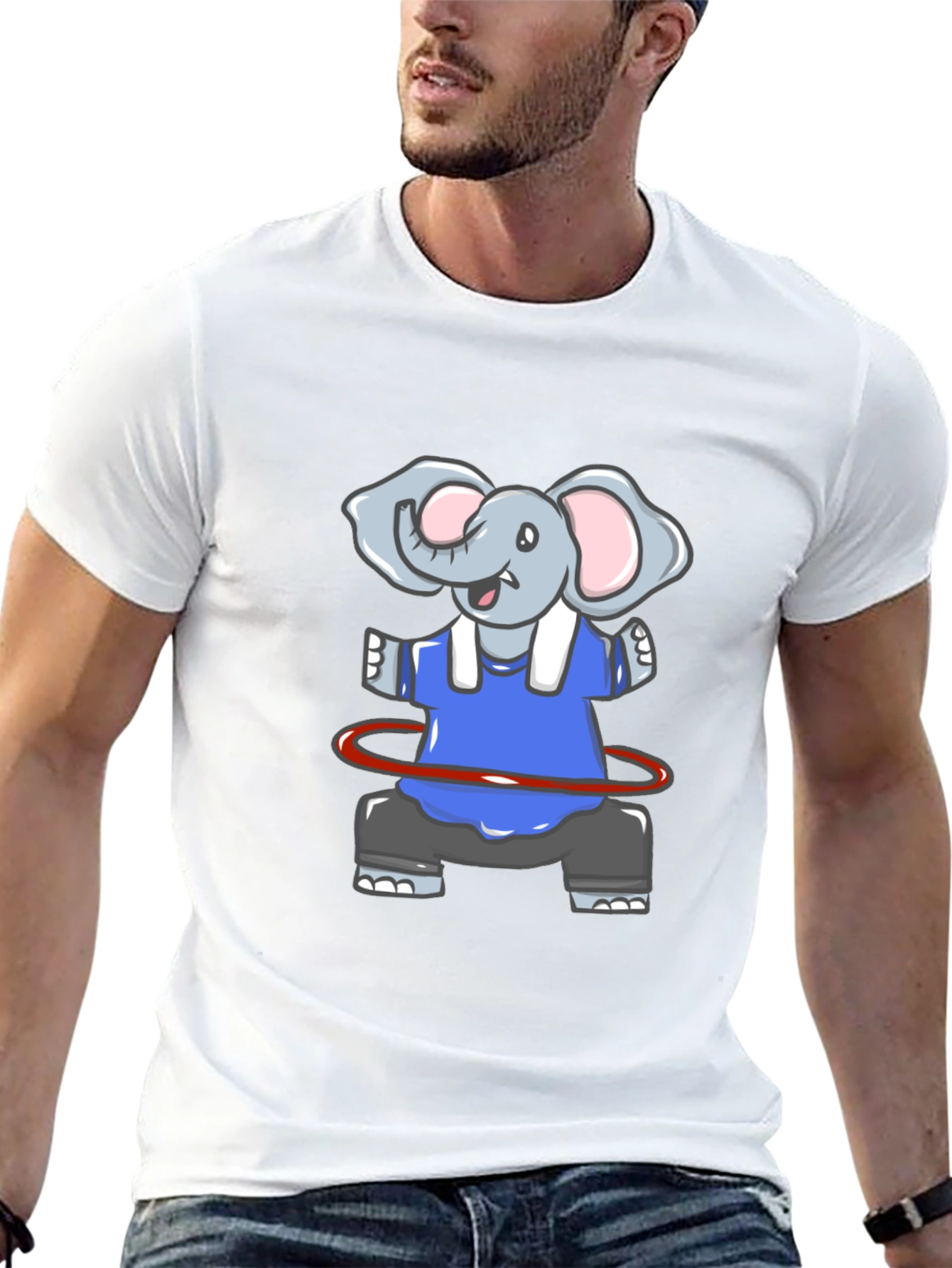 Cute Elephant Hula Hoop T-Shirt