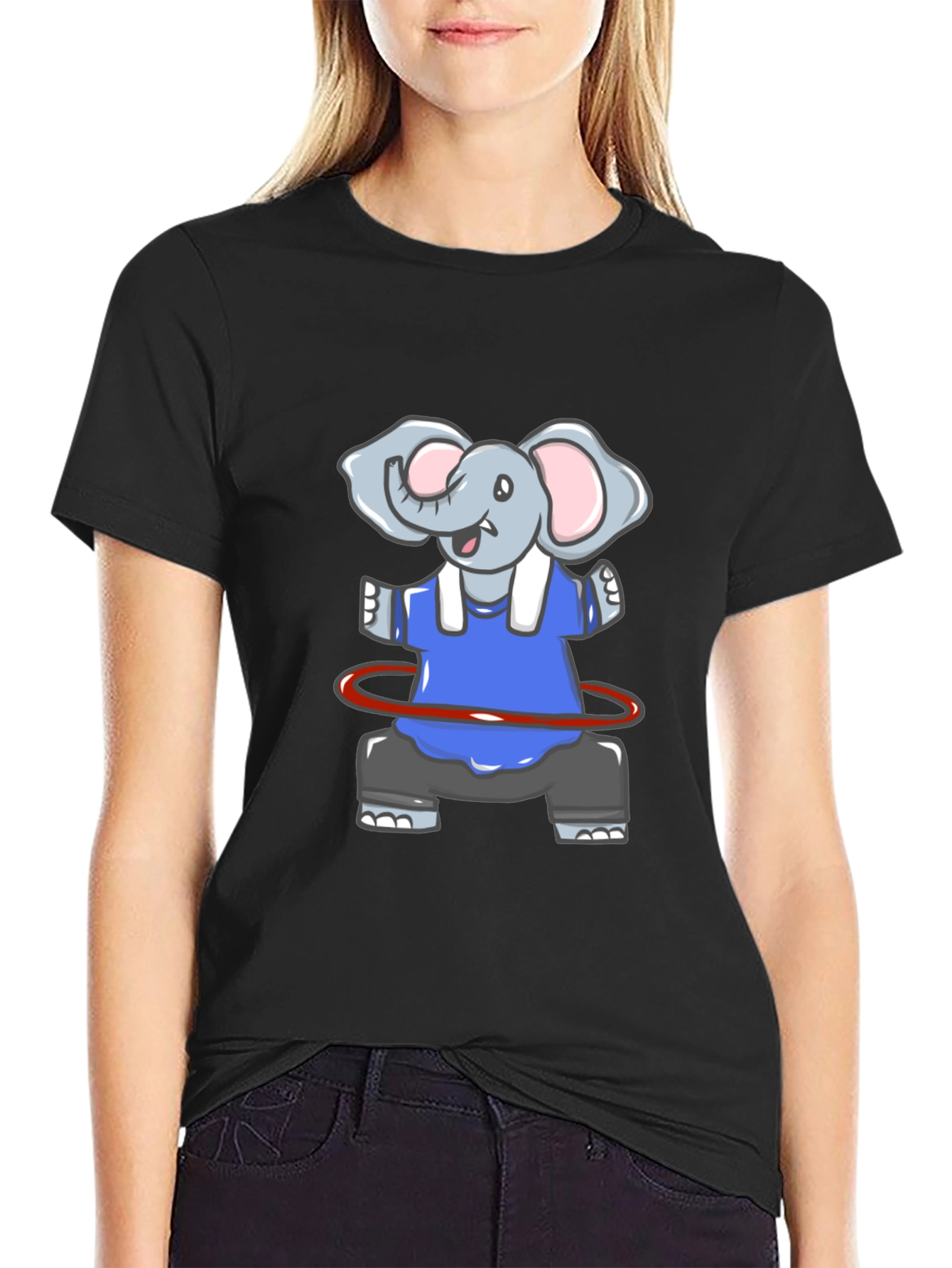 Cute Elephant Hula Hoop T-Shirt