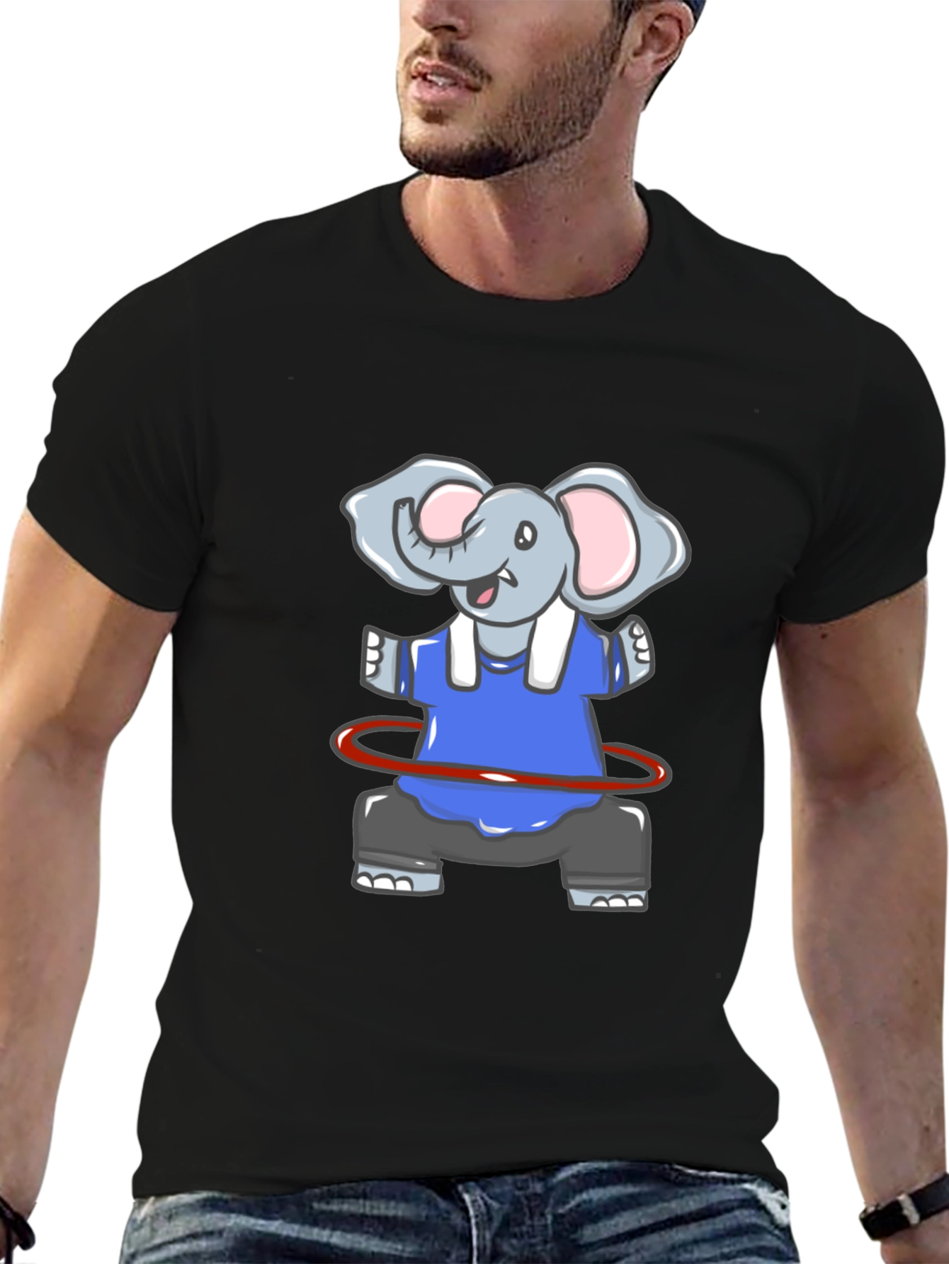 Cute Elephant Hula Hoop T-Shirt