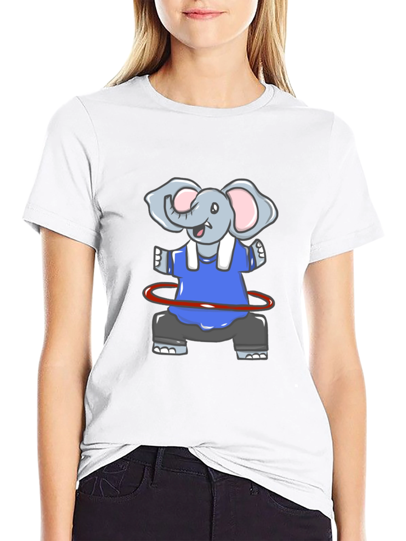 Cute Elephant Hula Hoop T-Shirt