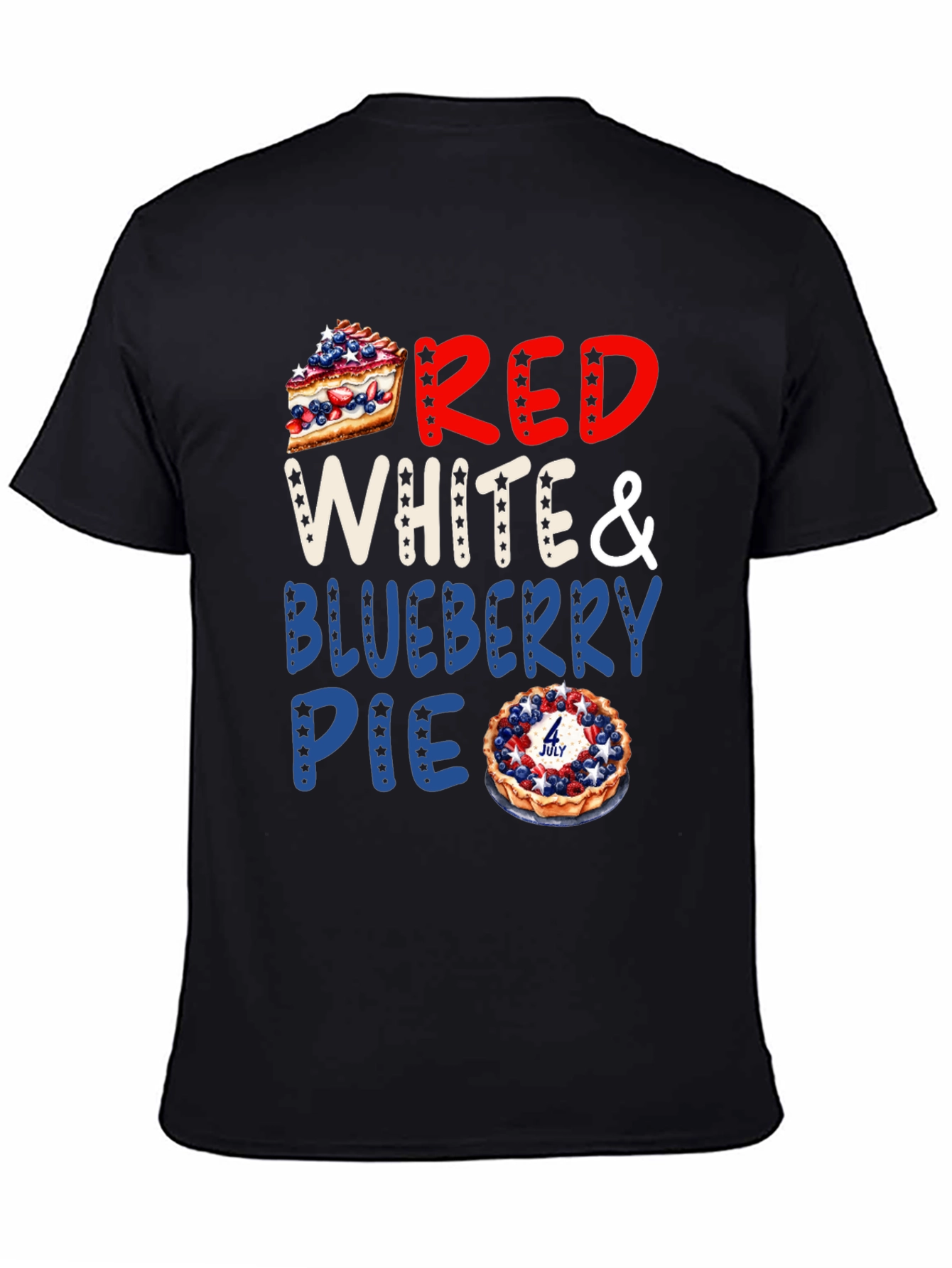 Red White & Blueberry Pie Patriotic T-Shirt