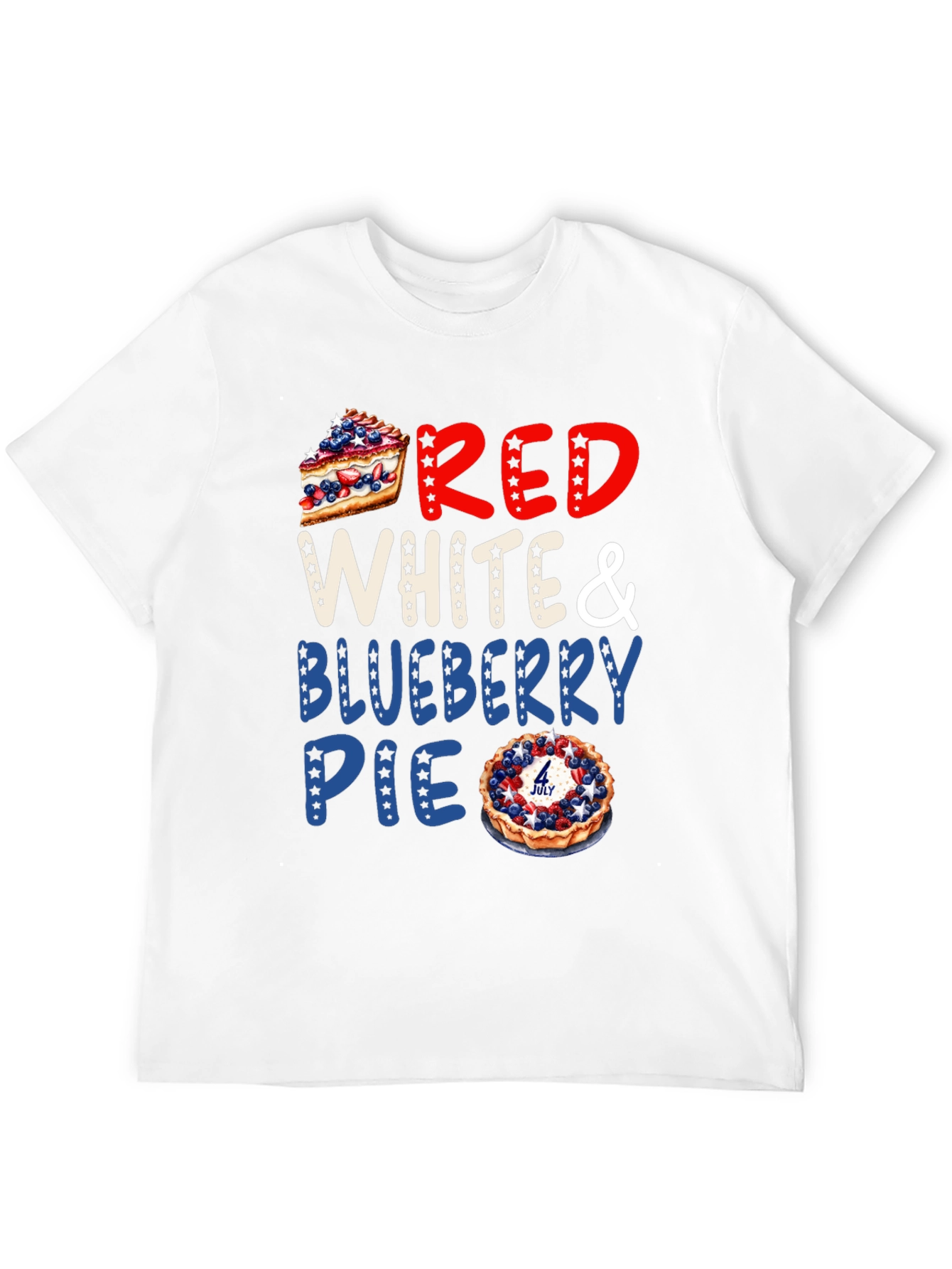 Red White & Blueberry Pie Patriotic T-Shirt