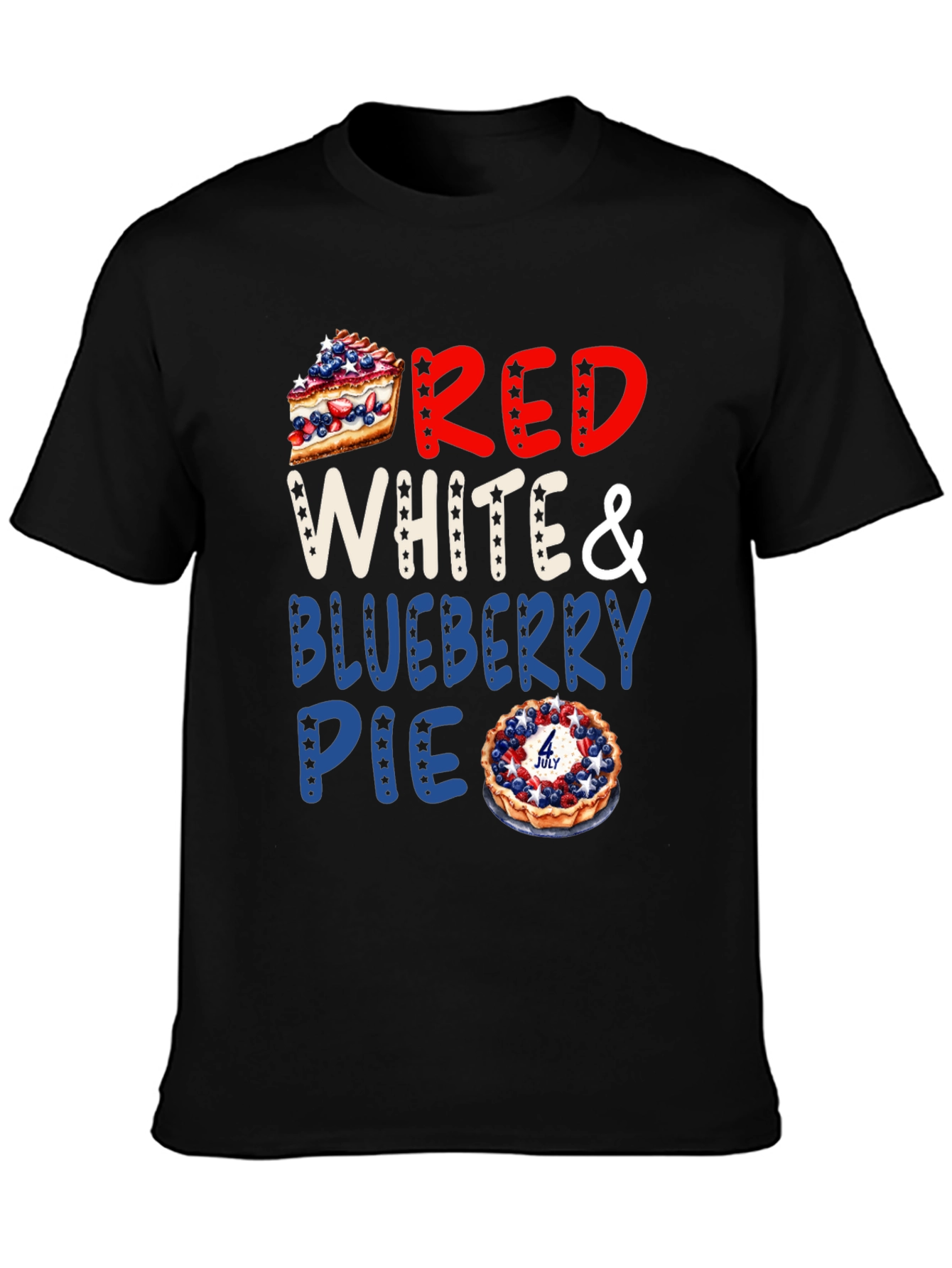 Red White & Blueberry Pie Patriotic T-Shirt