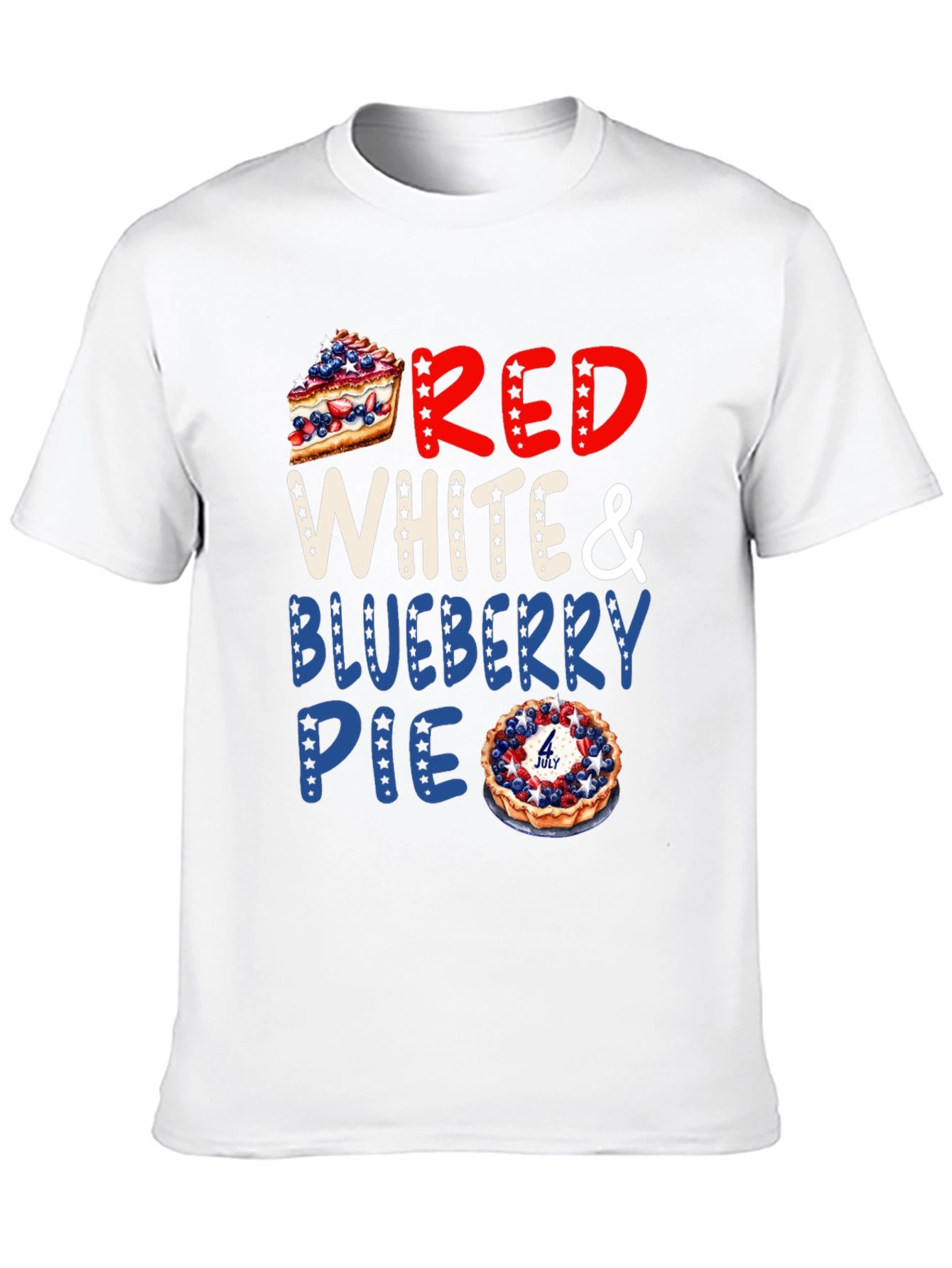 Red White & Blueberry Pie Patriotic T-Shirt