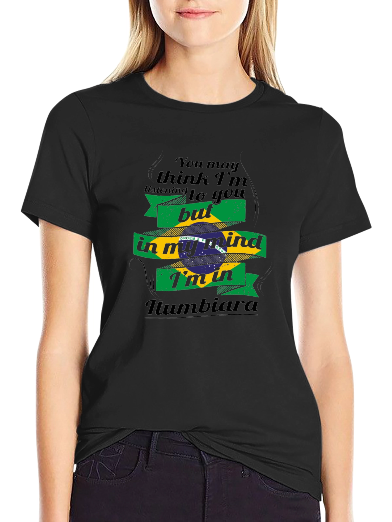 Iumbiara Brazil Flag Mind T-Shirt