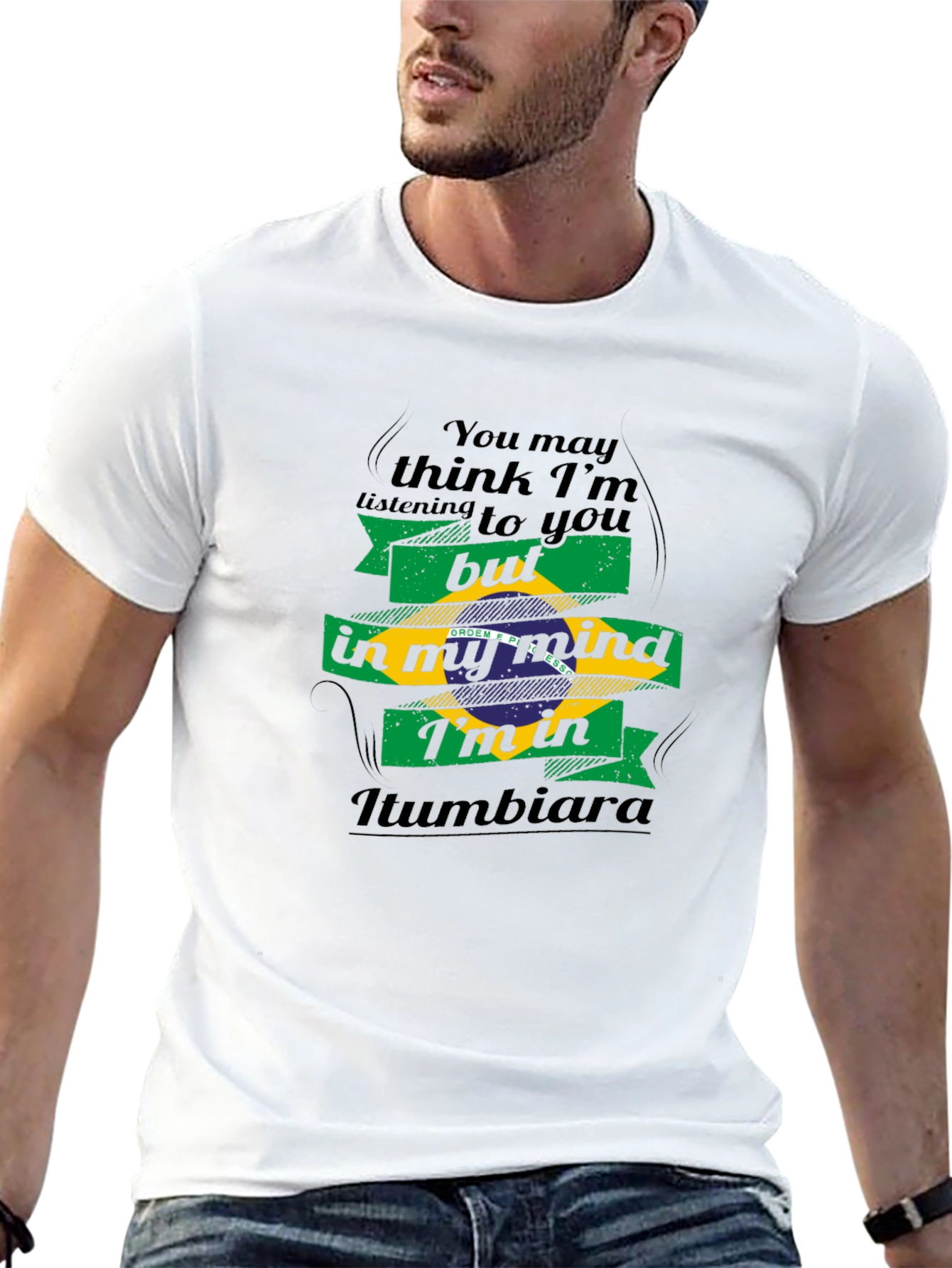 Iumbiara Brazil Flag Mind T-Shirt