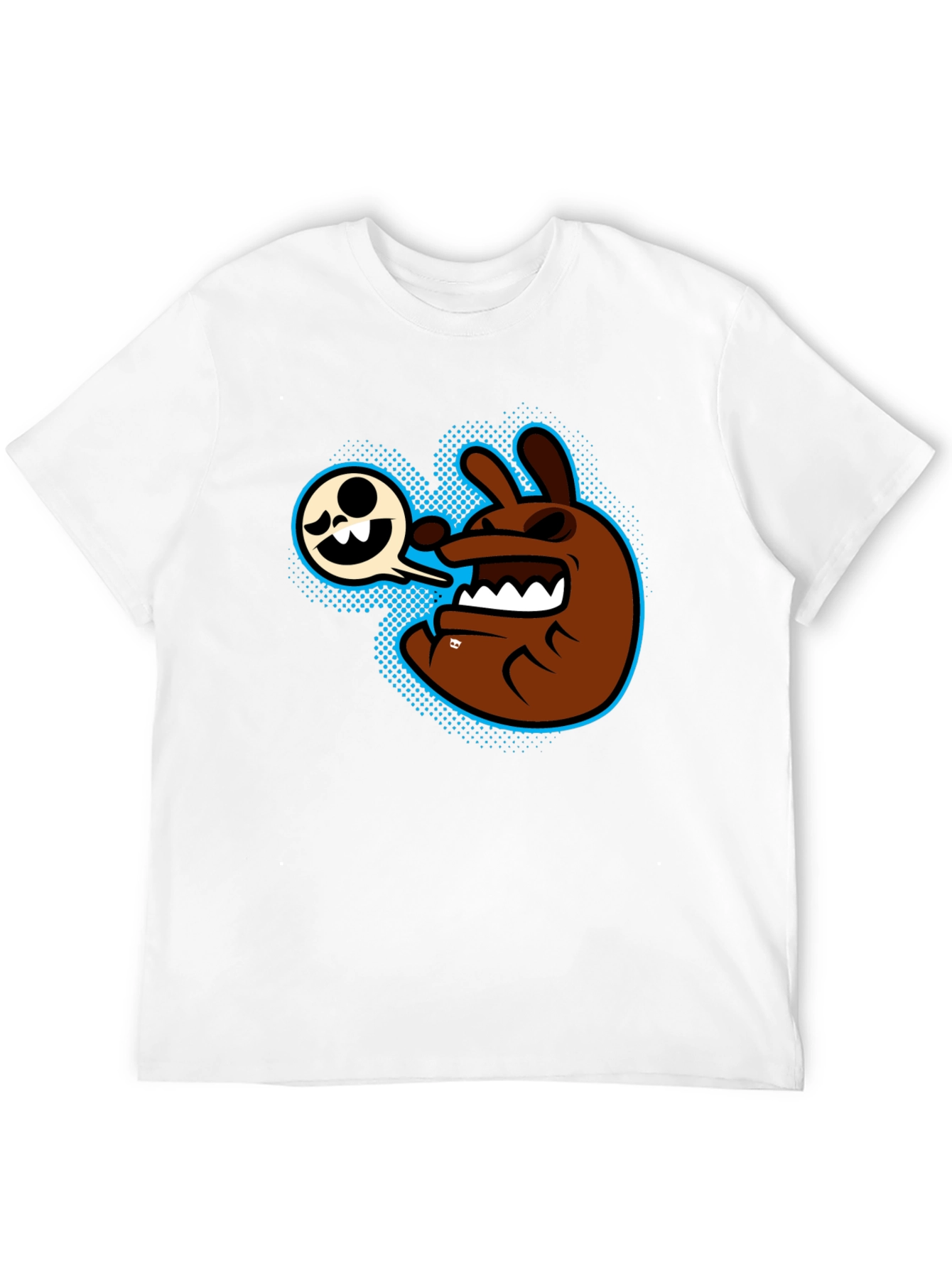 Cartoon Character Graphic T-Shirt - Mens Black Tee
