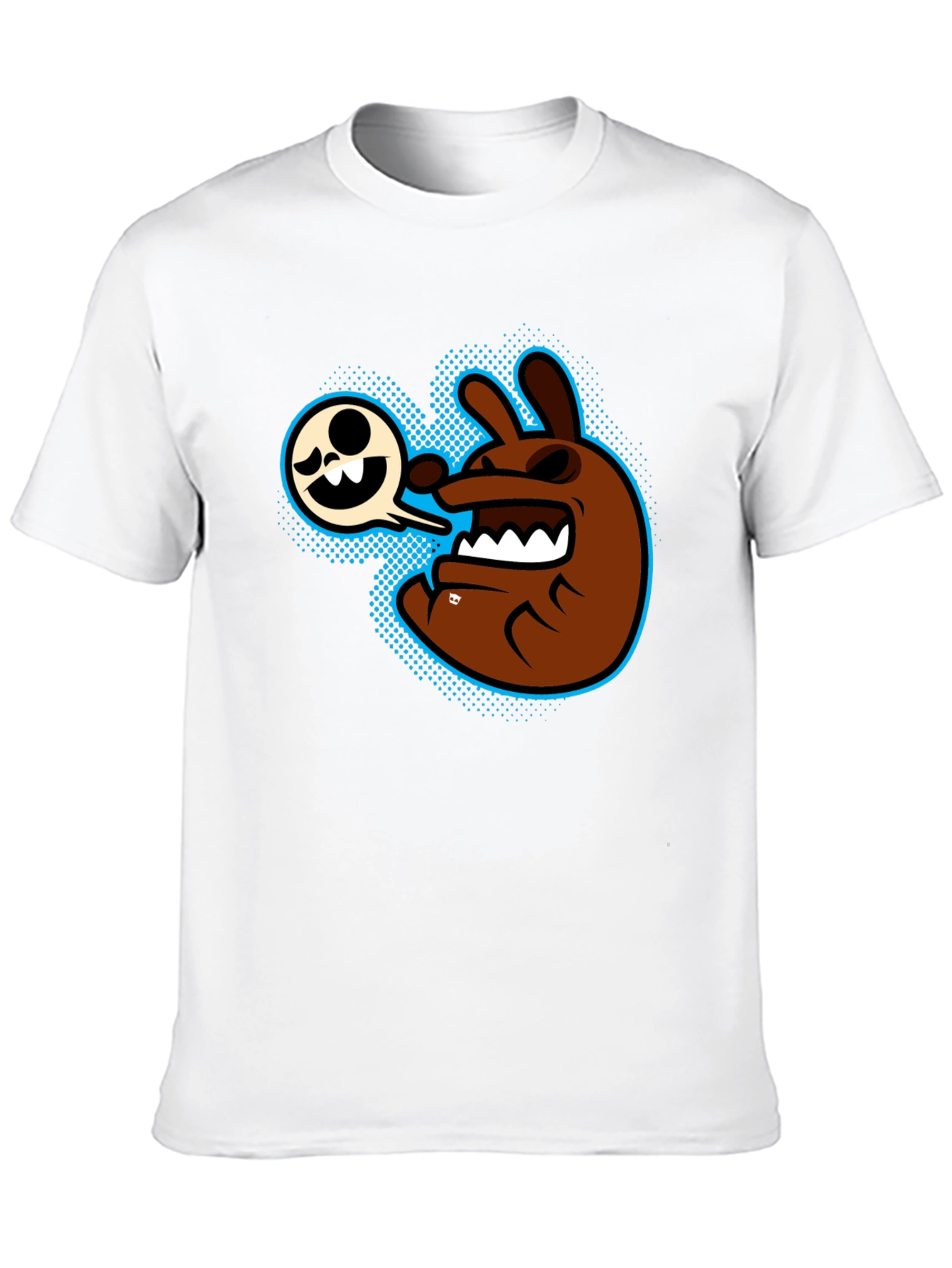 Cartoon Character Graphic T-Shirt - Mens Black Tee