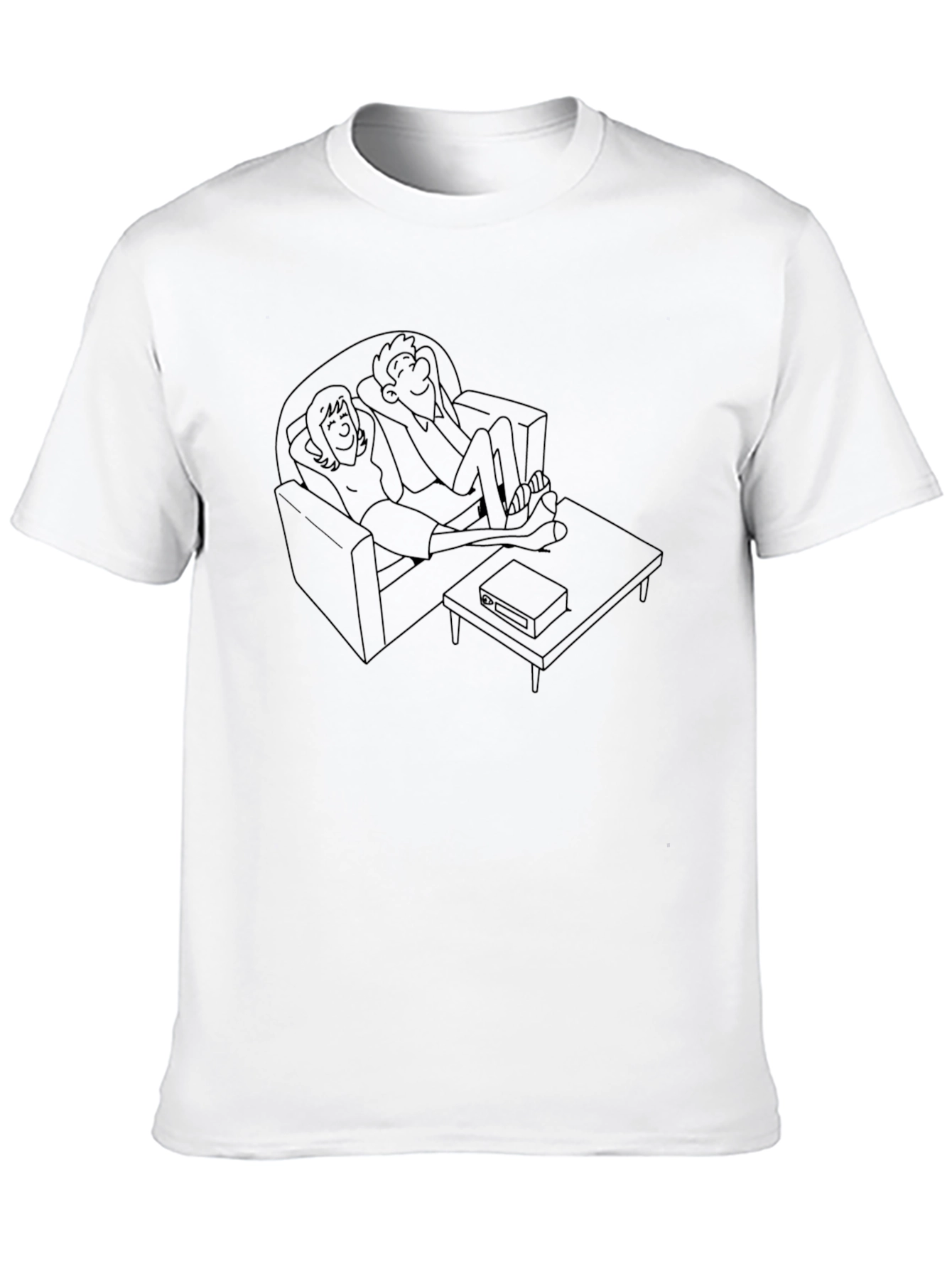 Relaxing Couch Potato Black T-Shirt
