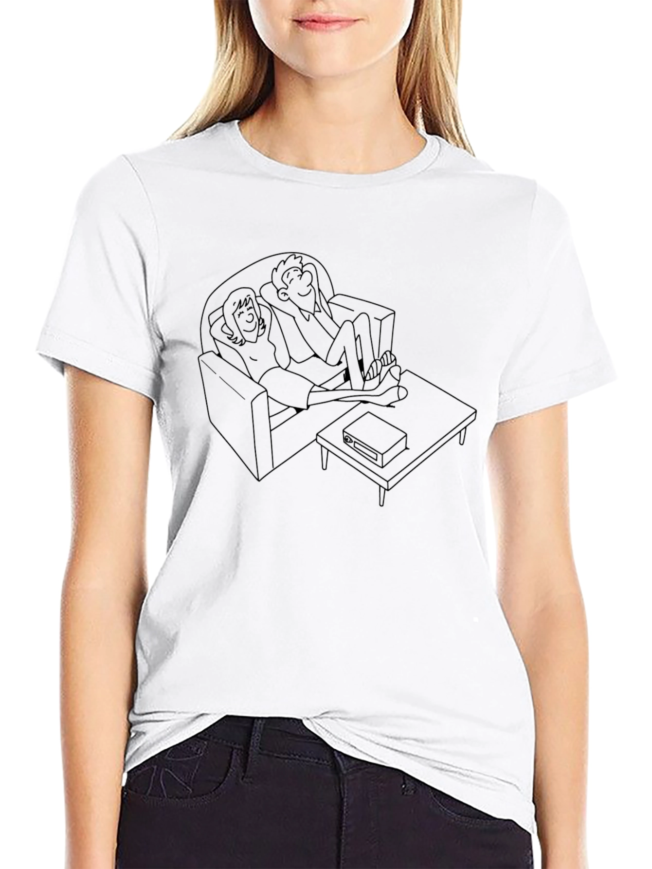 Relaxing Couch Potato Black T-Shirt