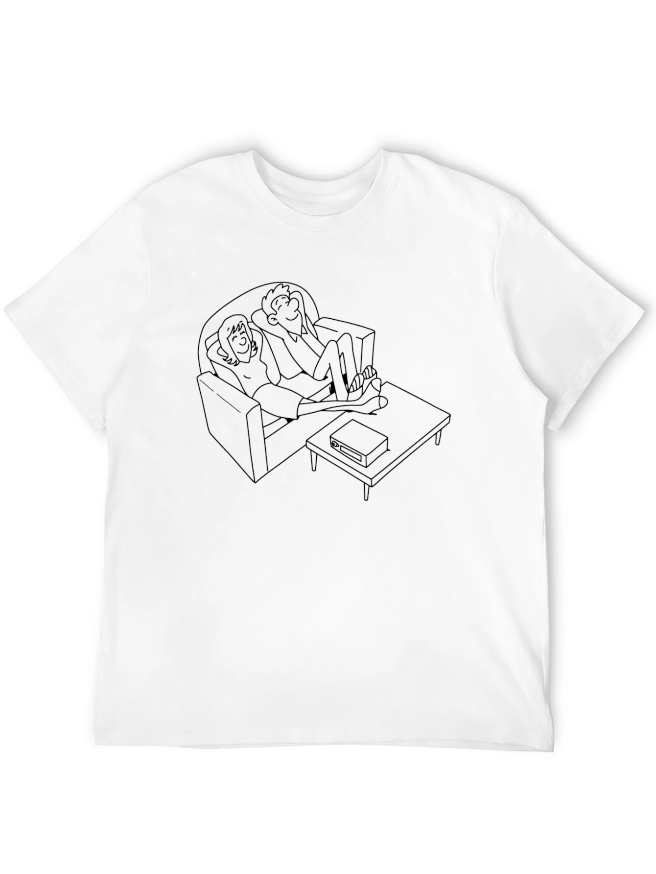 Relaxing Couch Potato Black T-Shirt