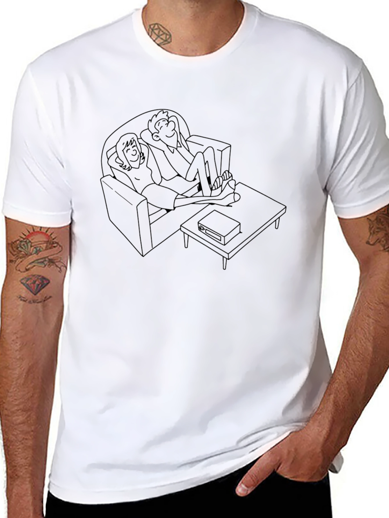 Relaxing Couch Potato Black T-Shirt