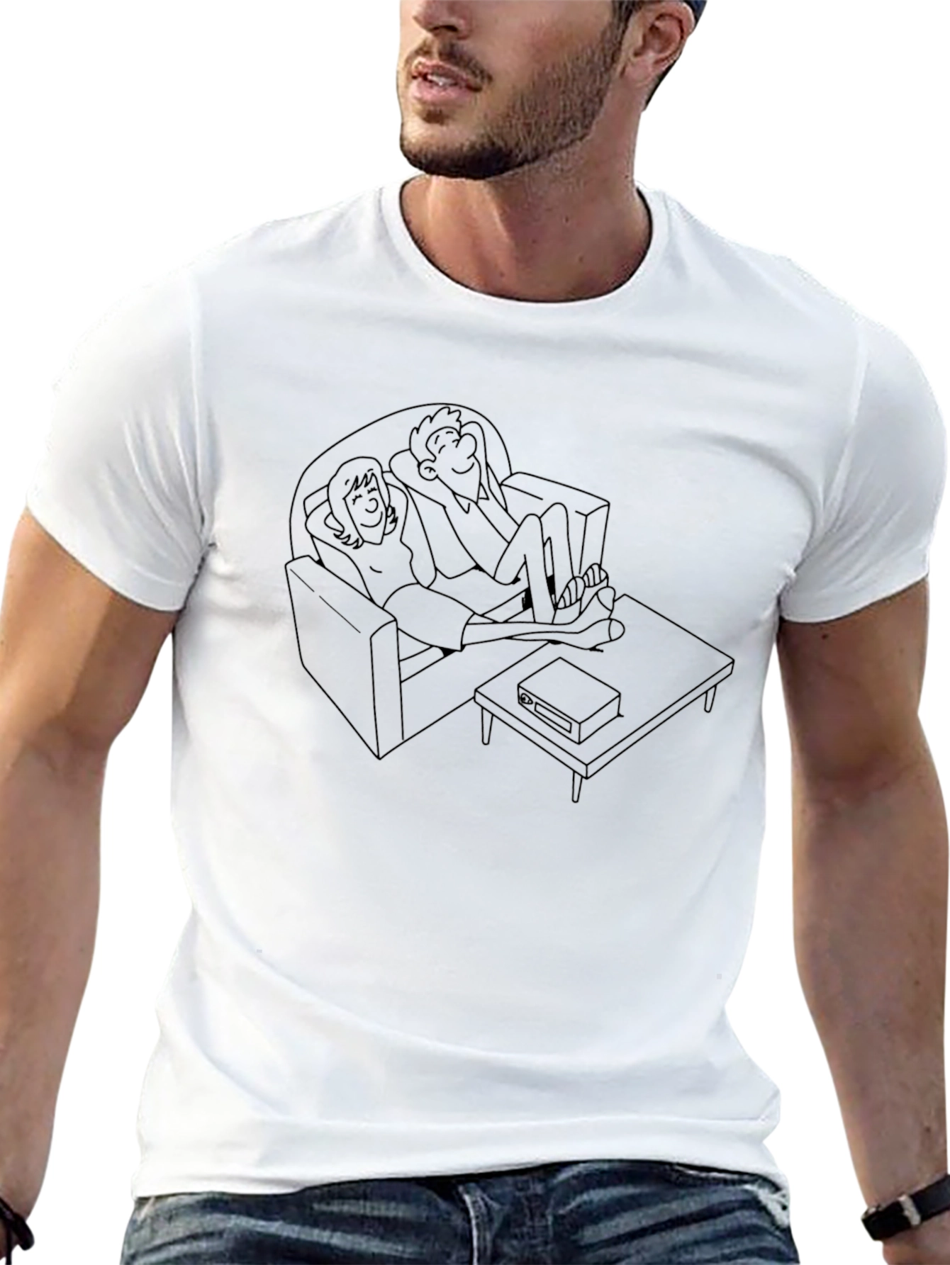 Relaxing Couch Potato Black T-Shirt