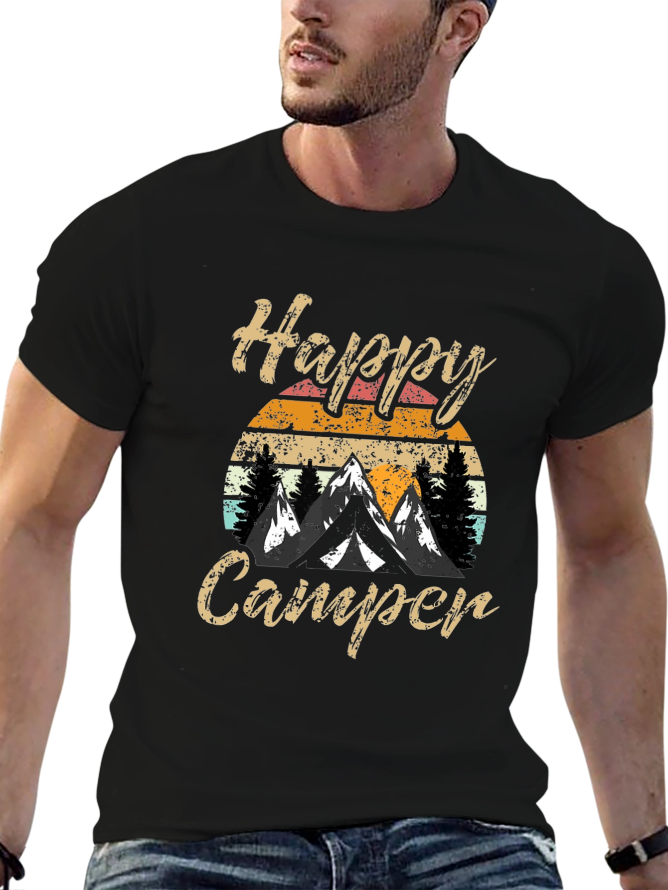 Happy Camper Retro Graphic Tee