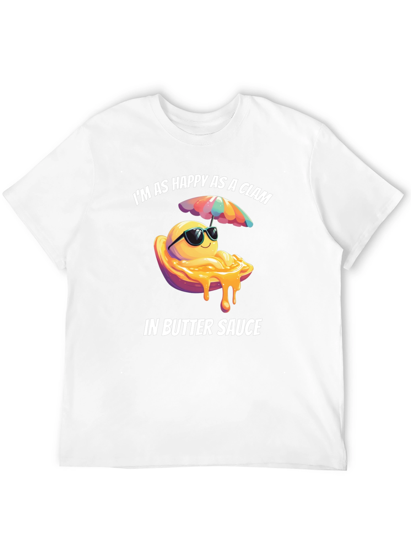 Happy Clam in Butter Sauce Graphic T-Shirt