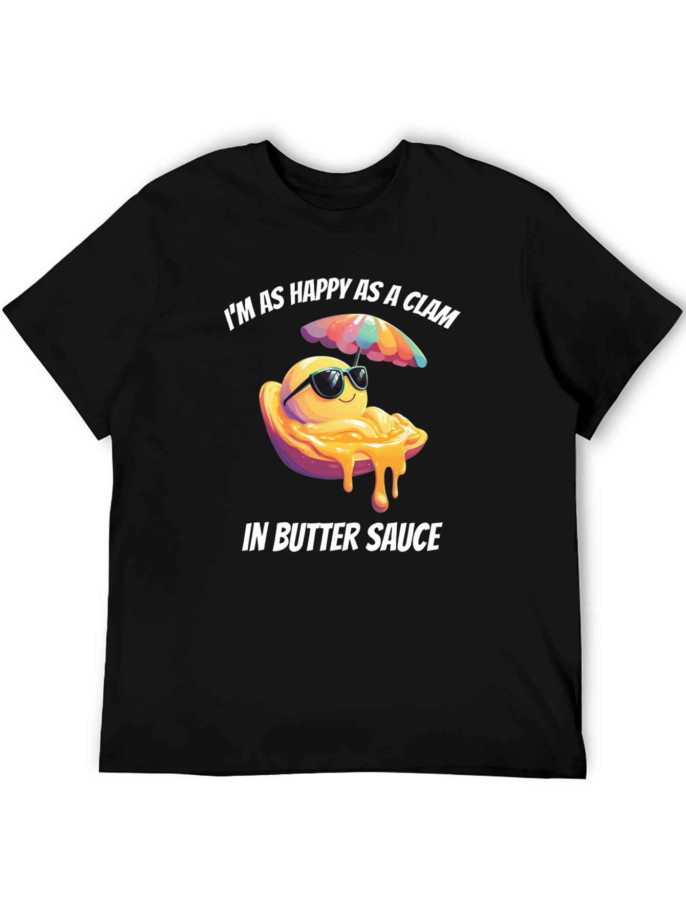 Happy Clam in Butter Sauce Graphic T-Shirt