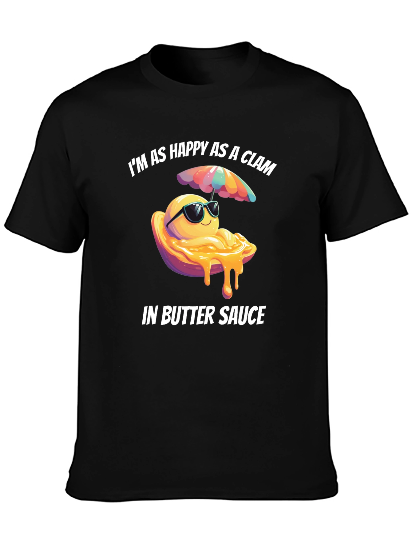 Happy Clam in Butter Sauce Graphic T-Shirt