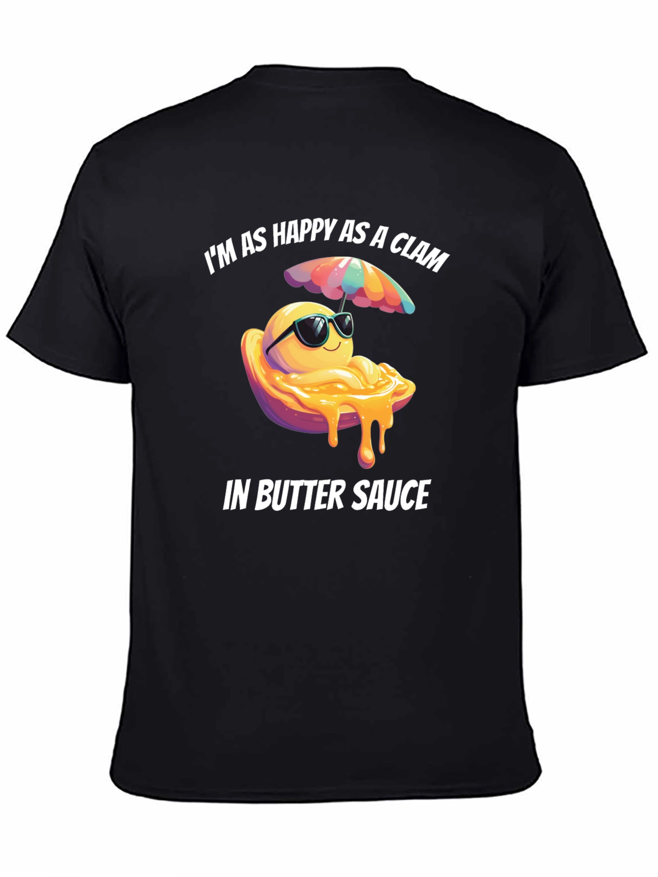 Happy Clam in Butter Sauce Graphic T-Shirt