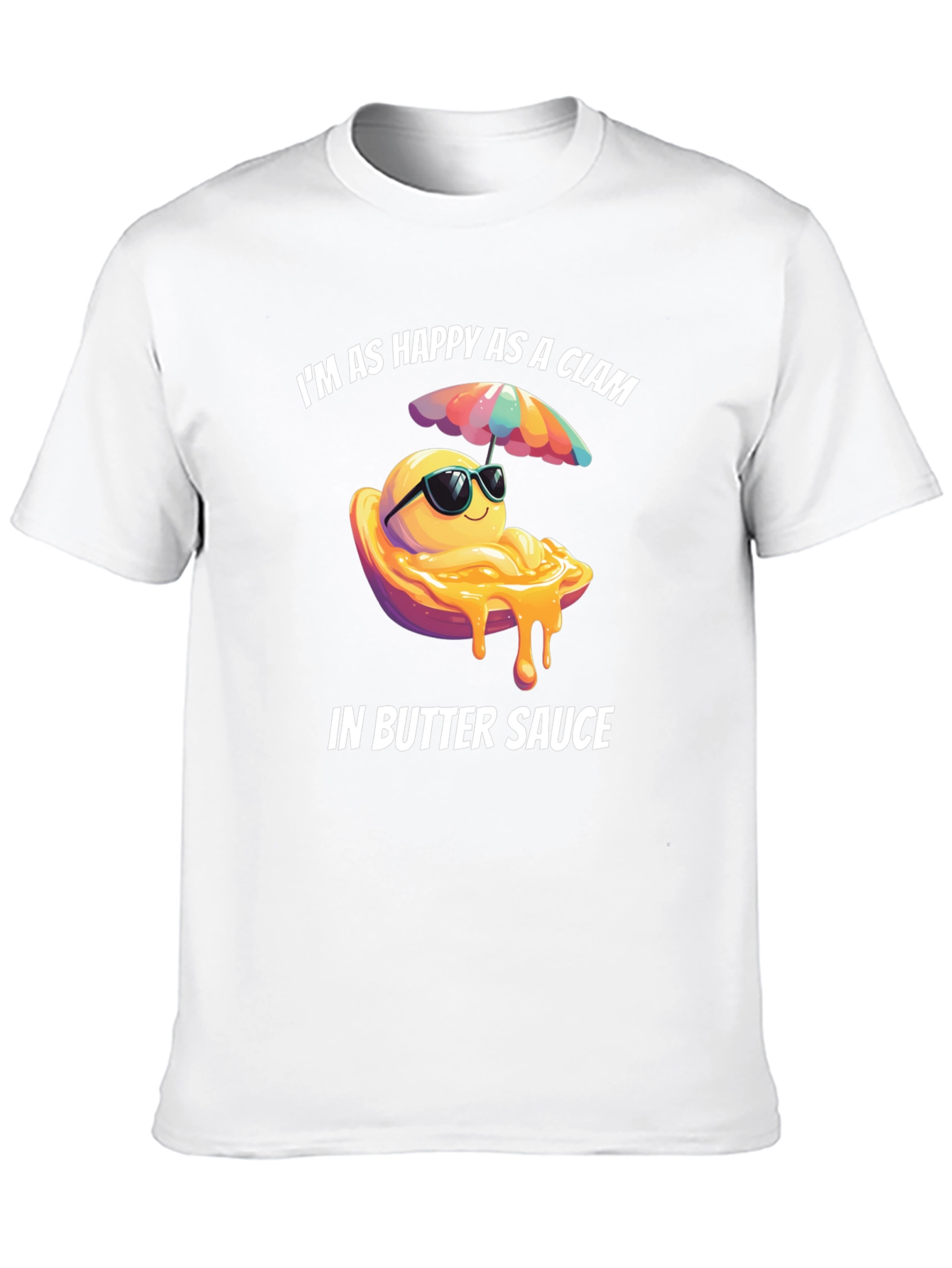 Happy Clam in Butter Sauce Graphic T-Shirt
