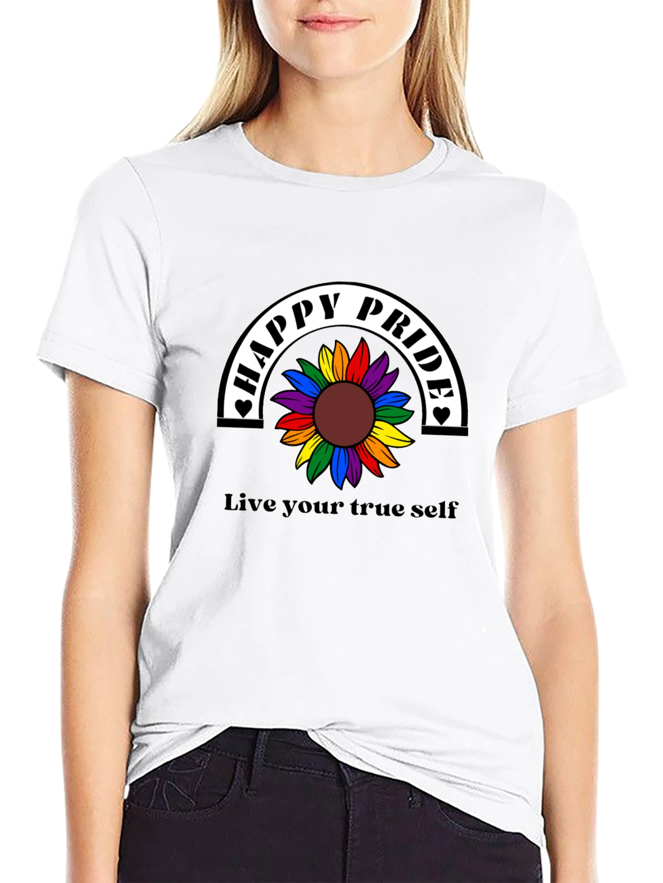 Happy Pride Rainbow Sunflower T-Shirt