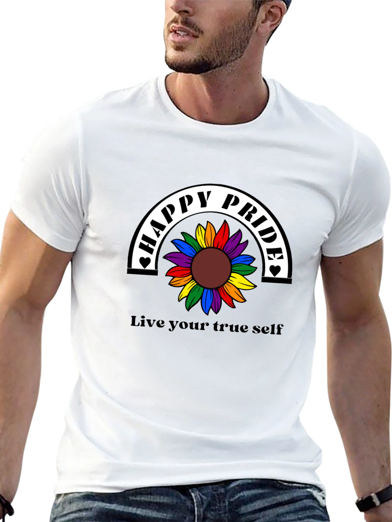 Happy Pride Rainbow Sunflower T-Shirt