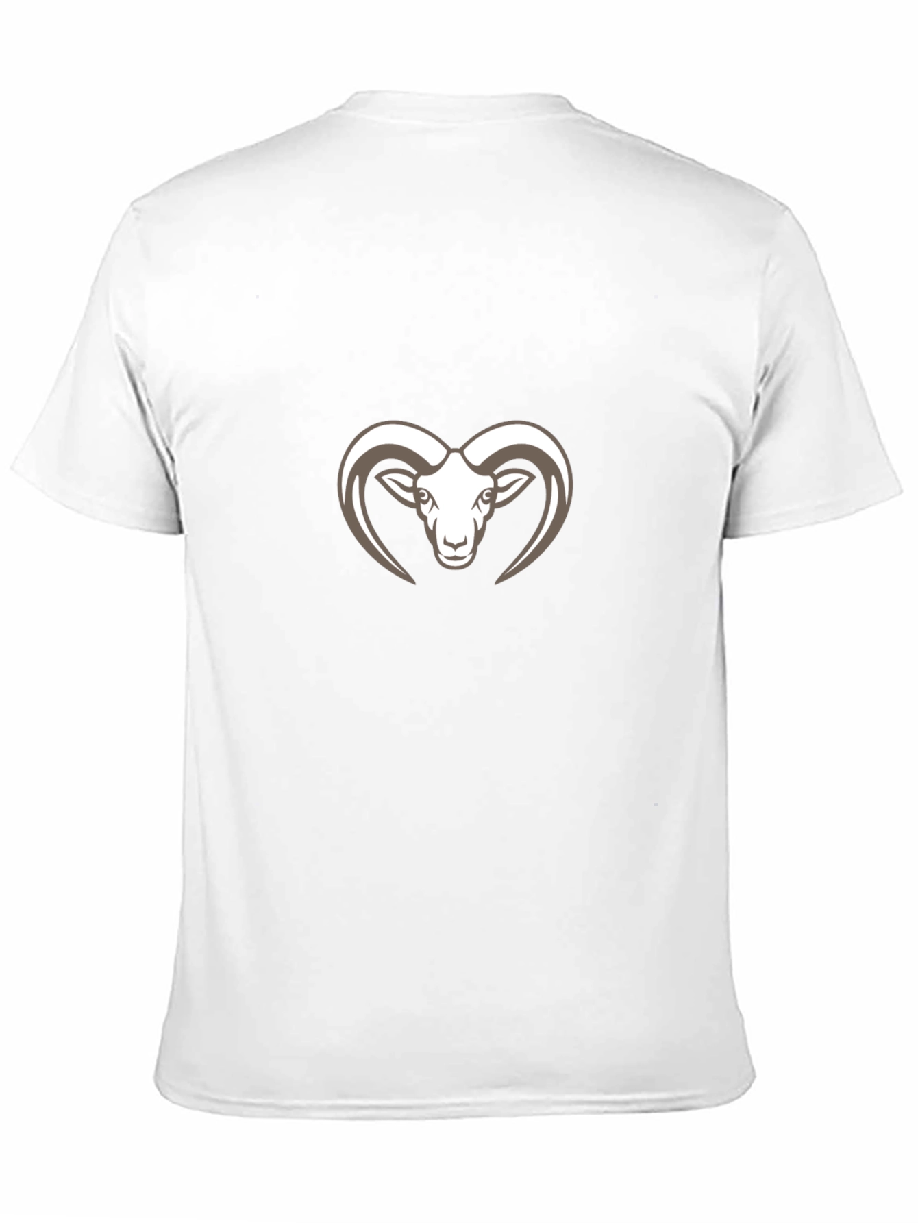 Black T-Shirt with Ram Head Graphic