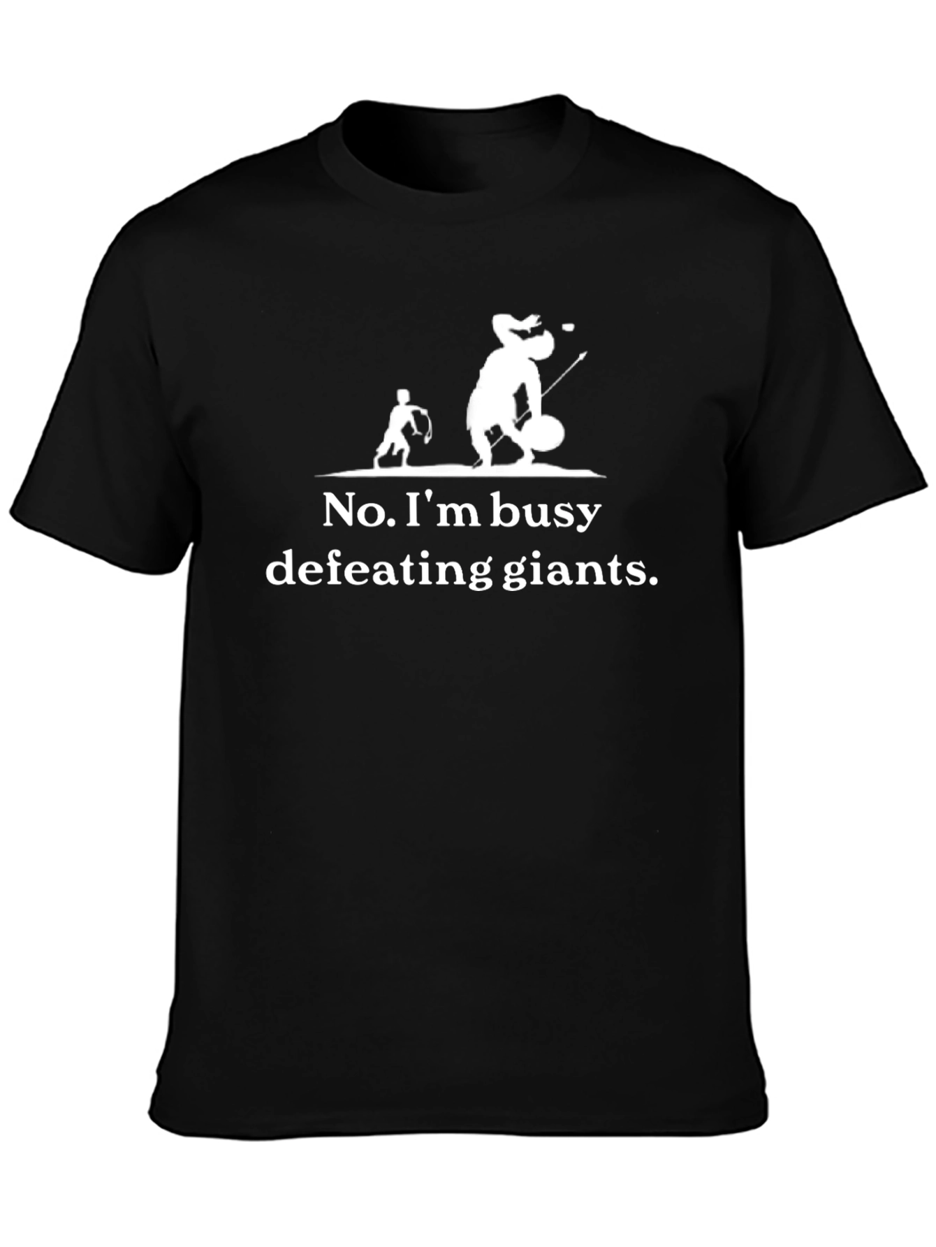 Defeating Giants Graphic Tee - Black