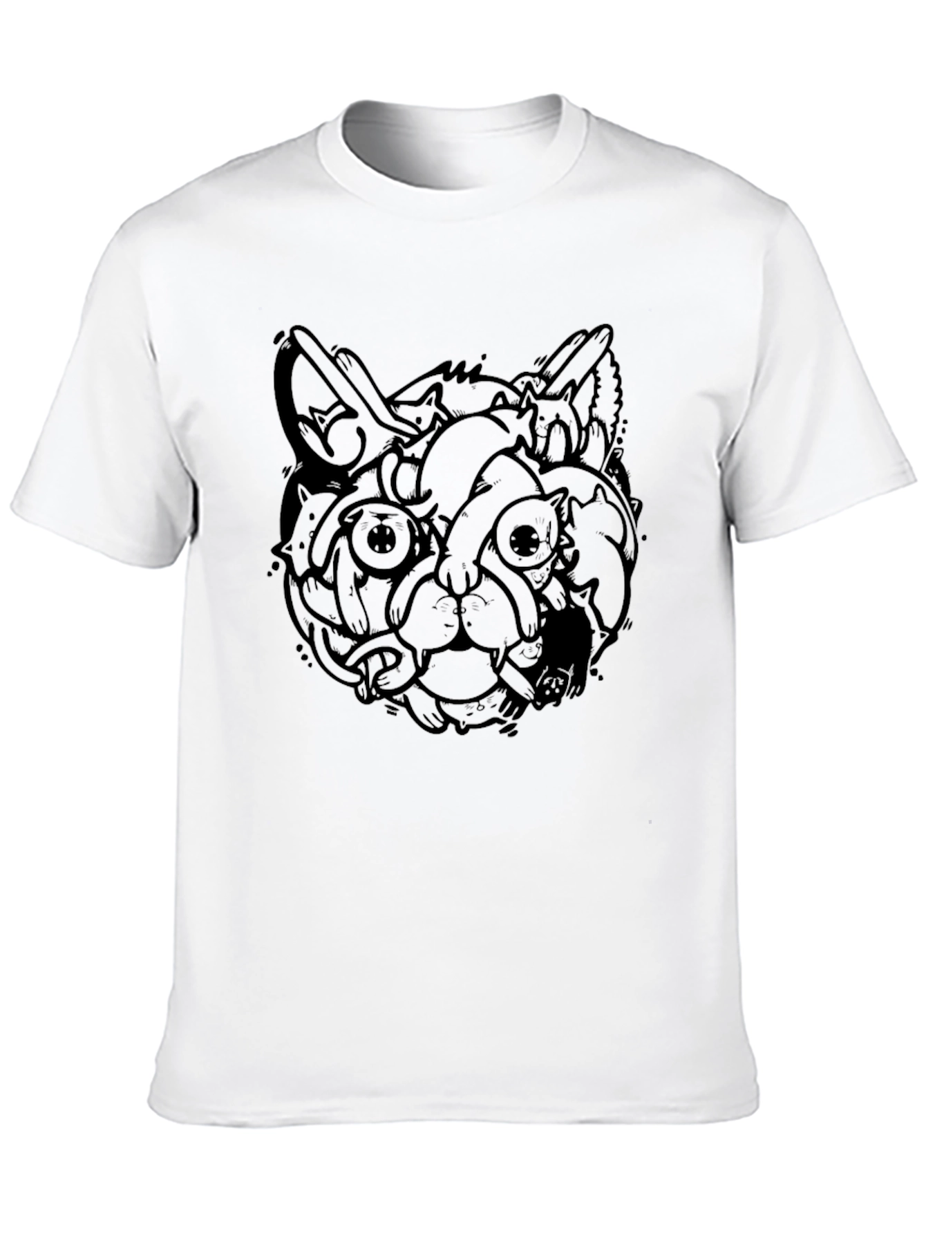 Cool Cat Head Graphic Tee
