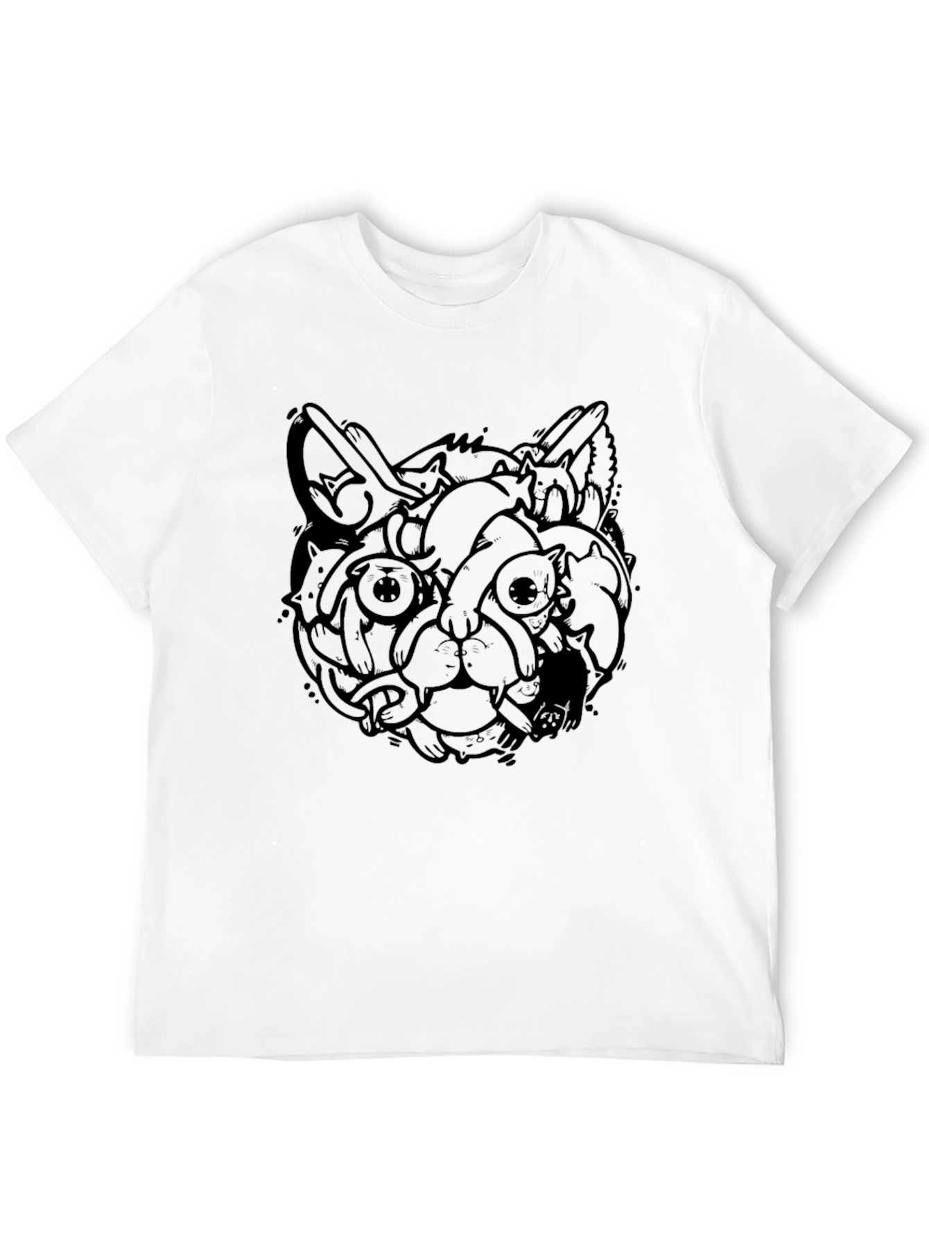 Cool Cat Head Graphic Tee