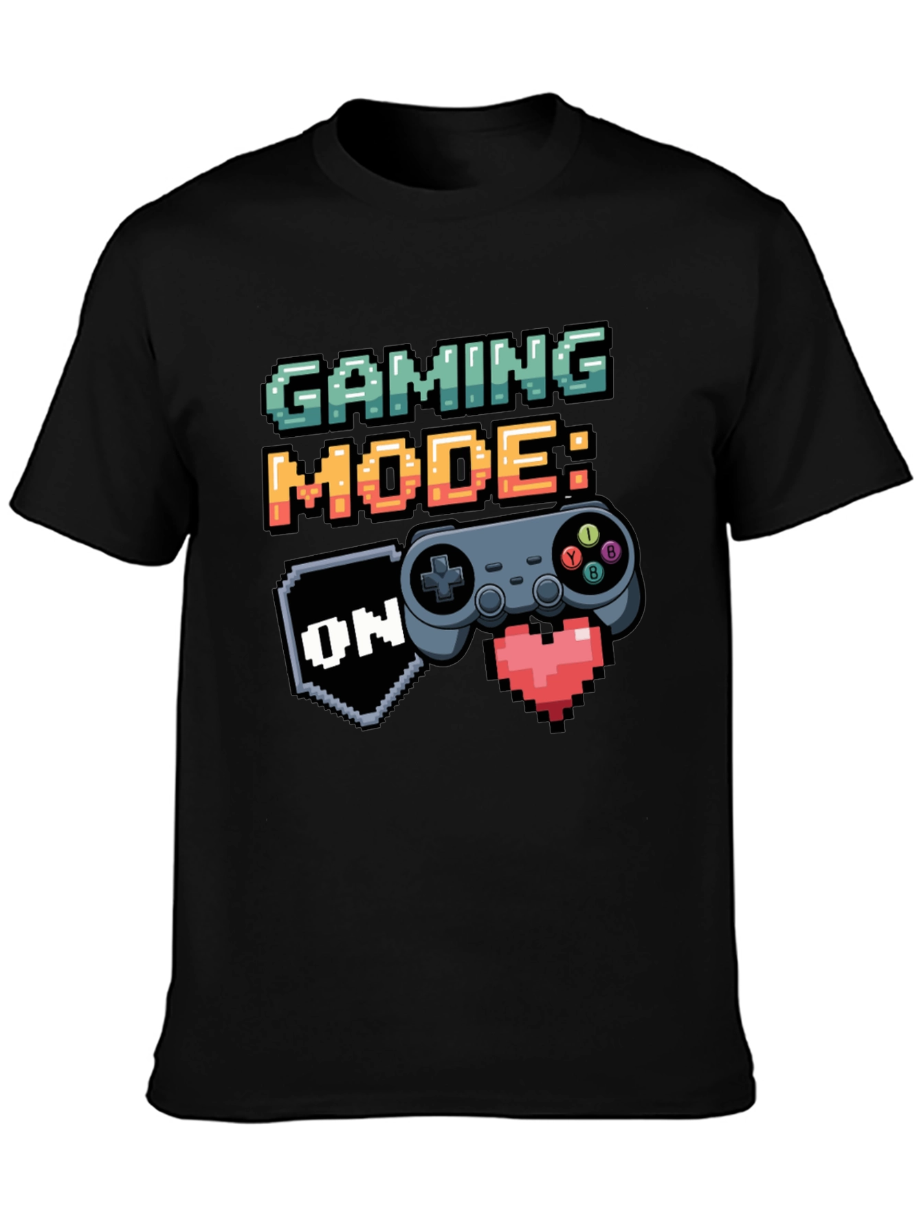 Gaming Mode On Black T-Shirt - Gamer Apparel