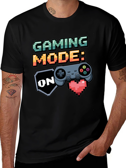 Gaming Mode On Black T-Shirt - Gamer Apparel
